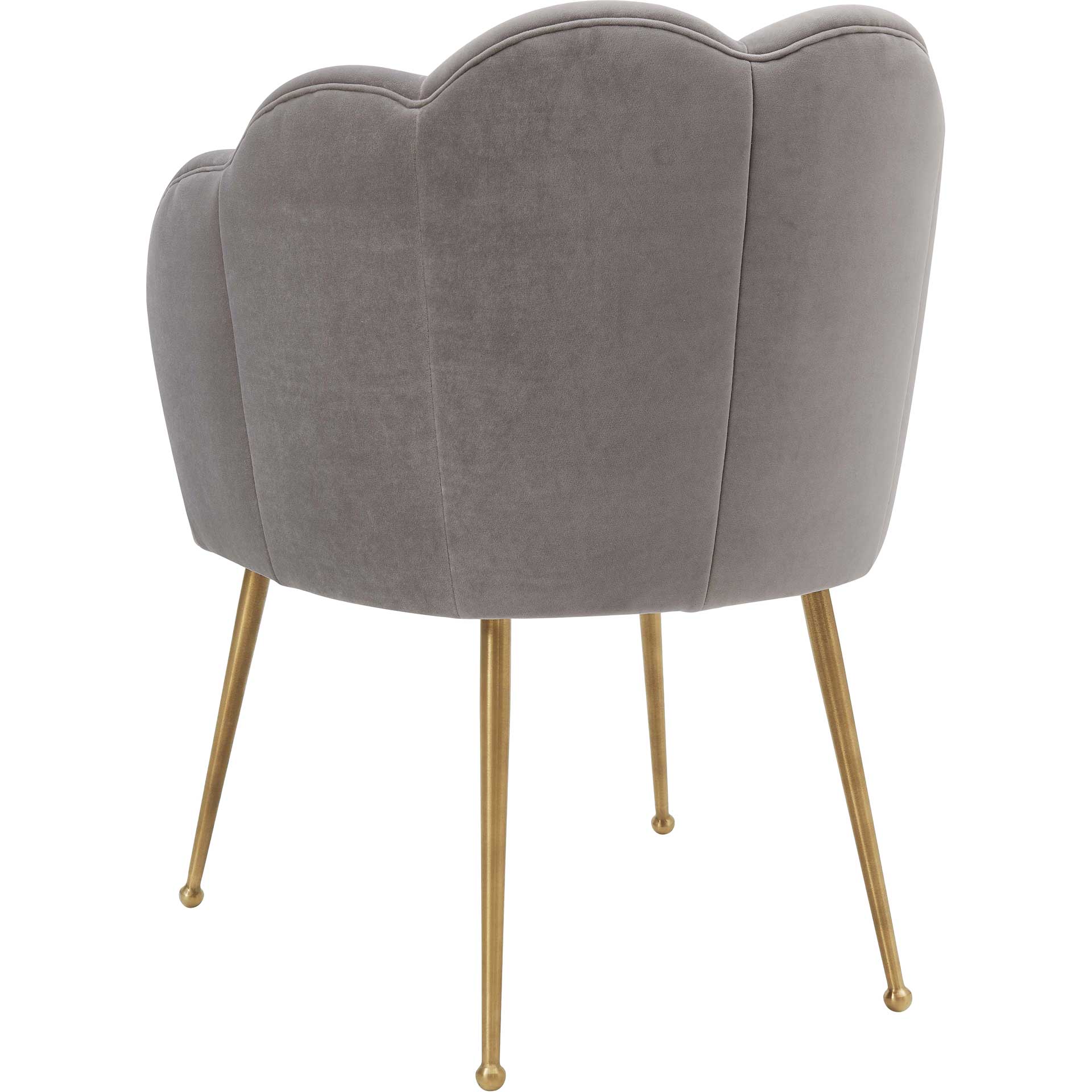 Pebbles Velvet Dining Chair Gray - Image 3