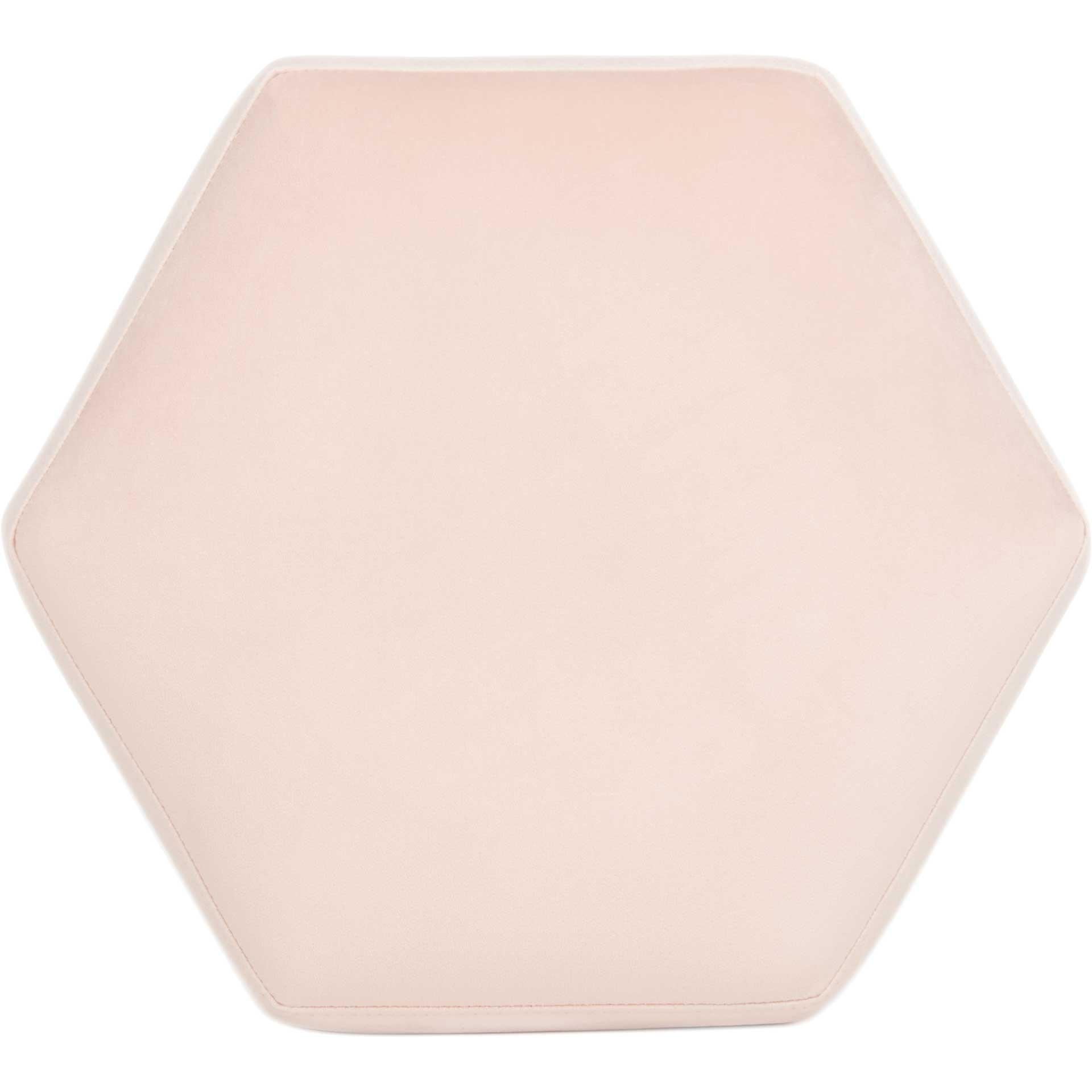 Pedro Hexagon Velvet Ottoman Light Pink - Image 3