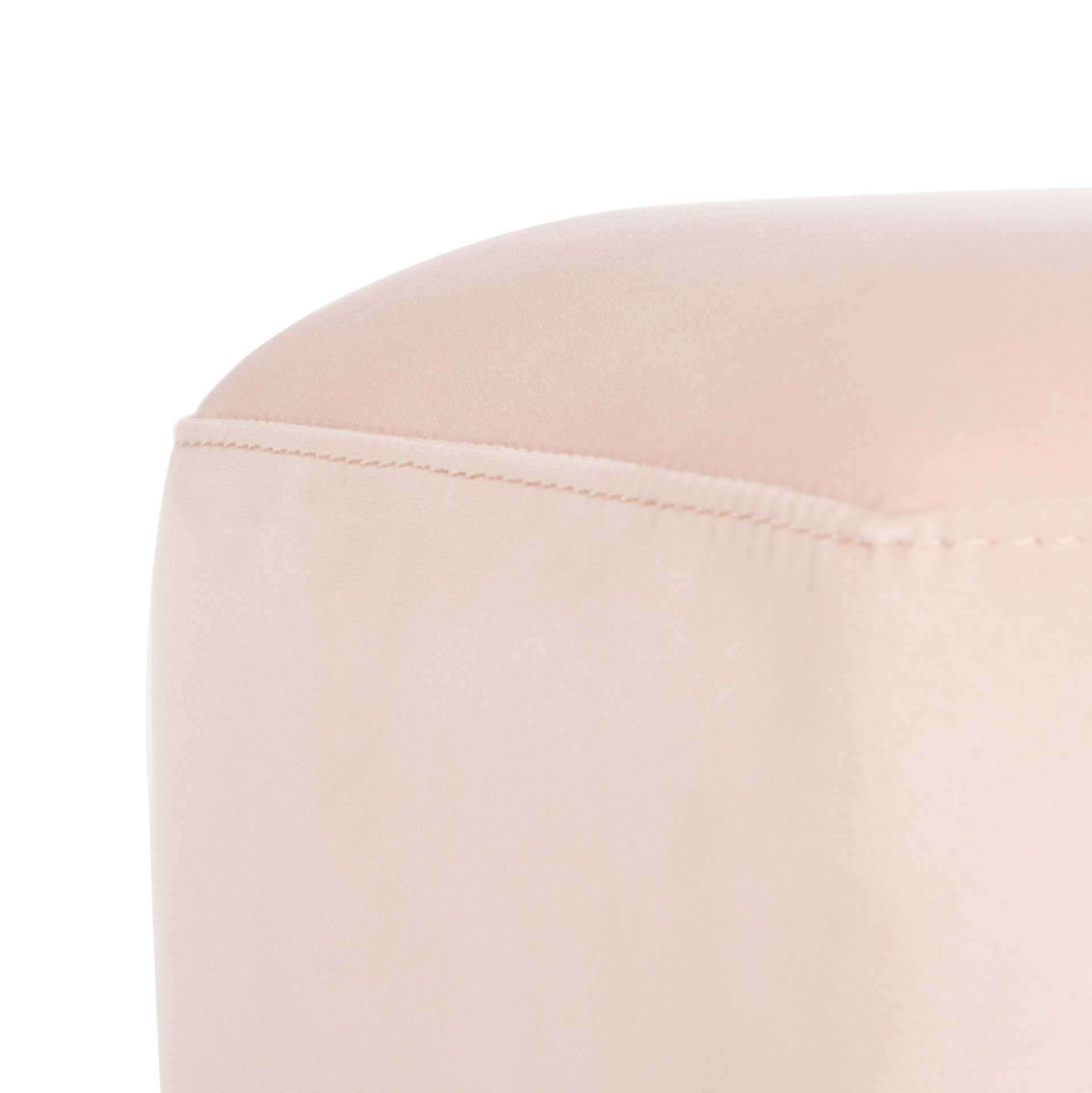 Pedro Hexagon Velvet Ottoman Light Pink - Image 4