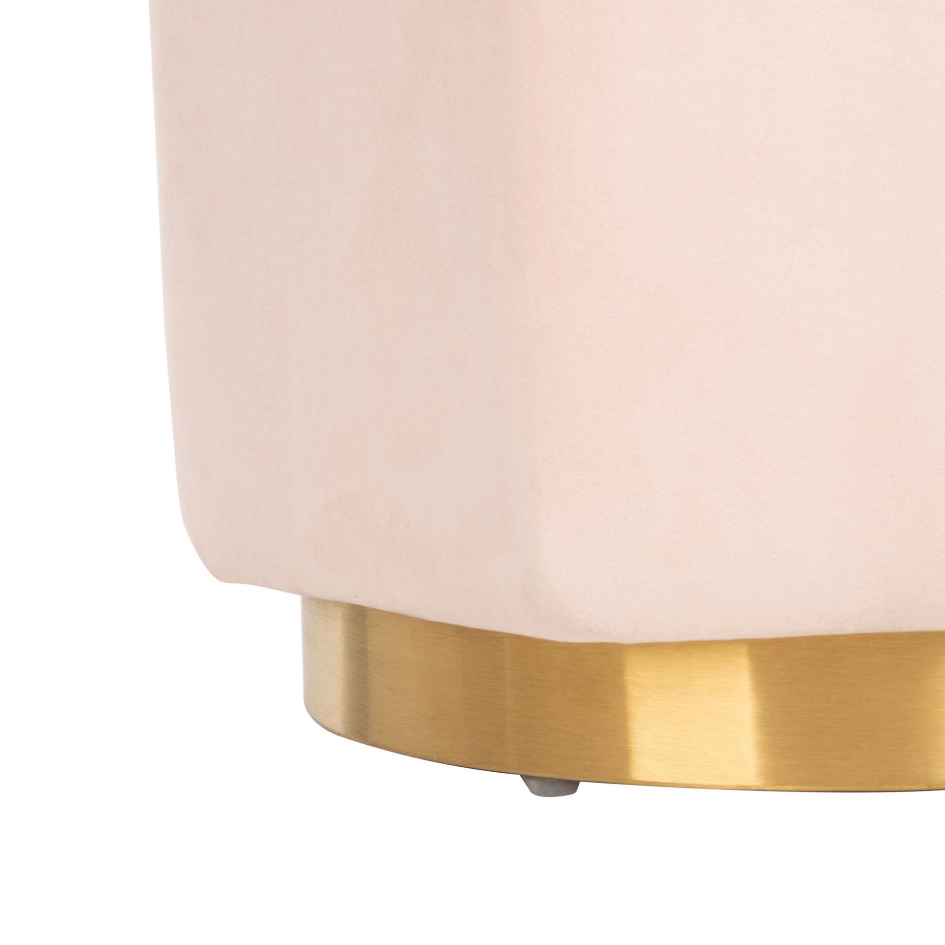 Pedro Hexagon Velvet Ottoman Light Pink - Image 5
