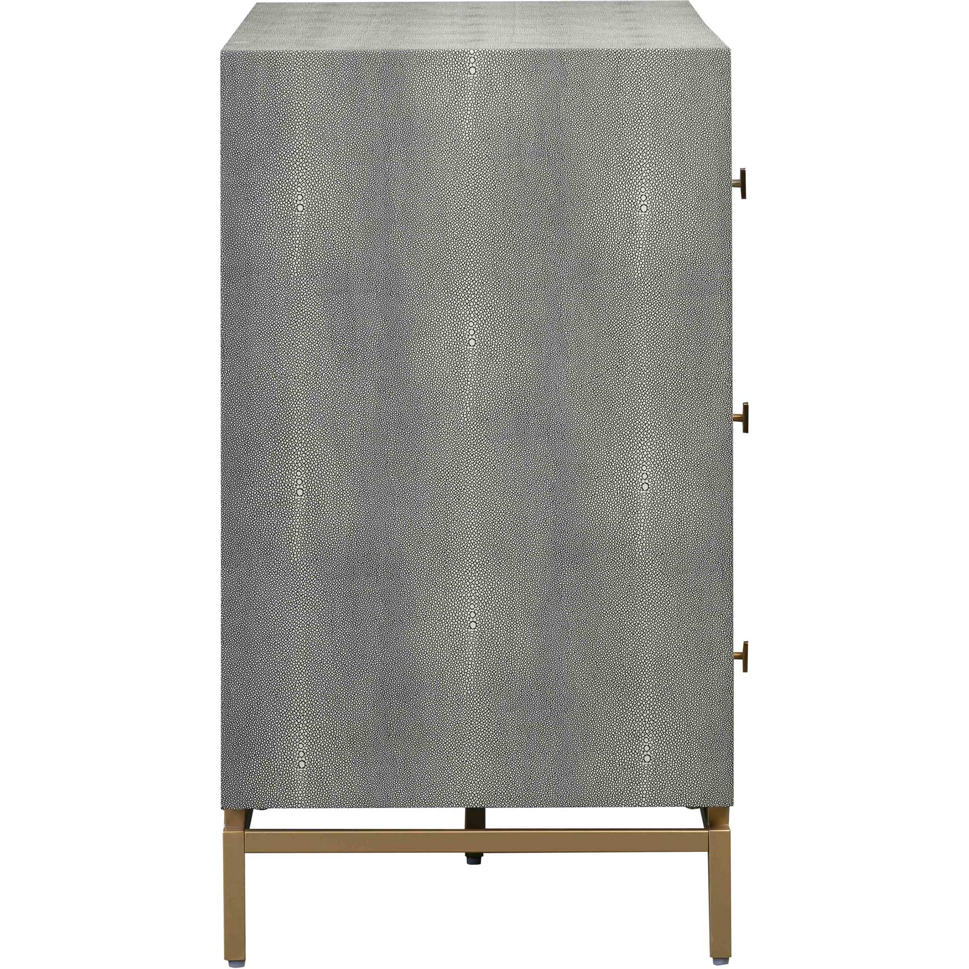 Pedro Shagreen 6 Drawer Dresser Gray - Image 3