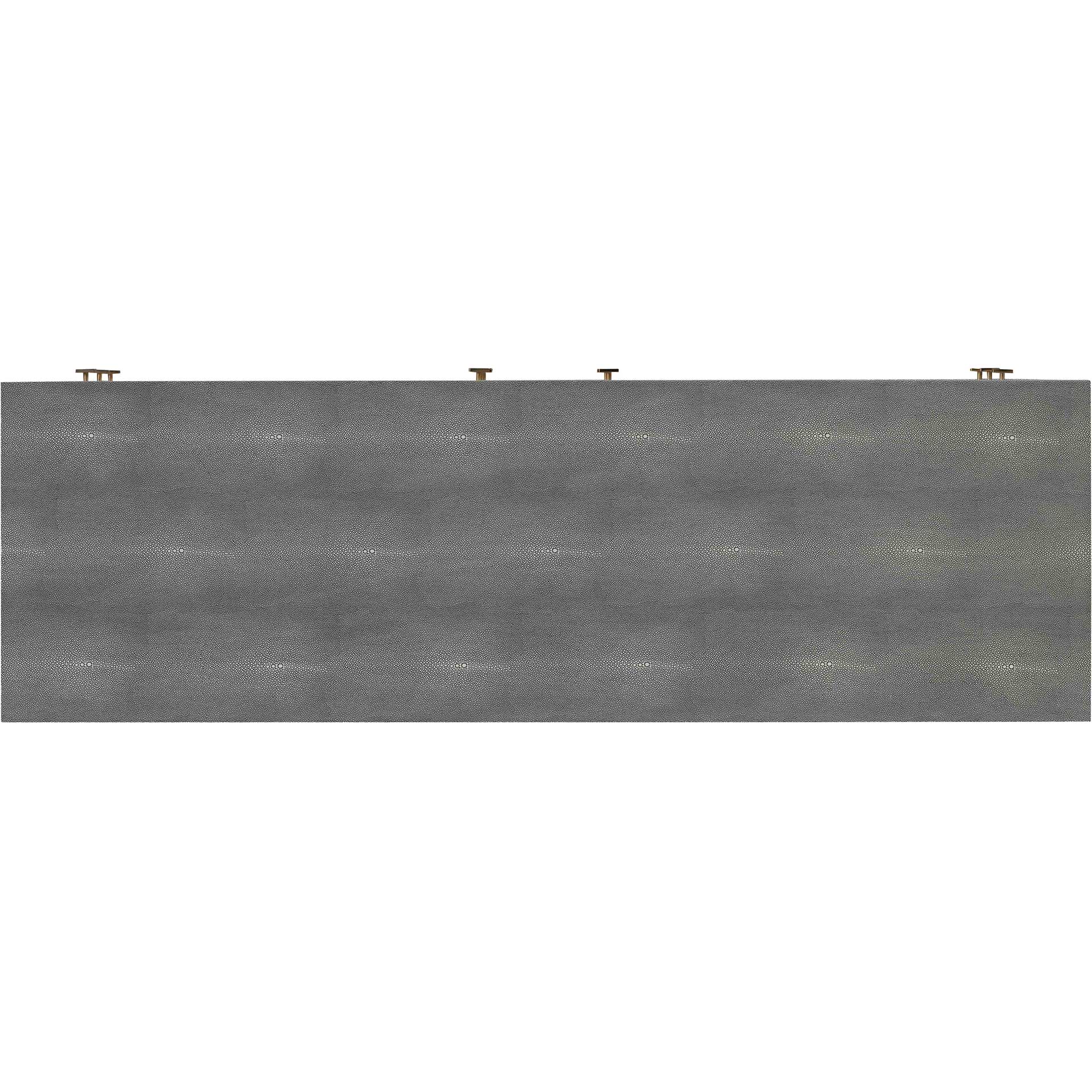 Pedro Shagreen 6 Drawer Dresser Gray - Image 4