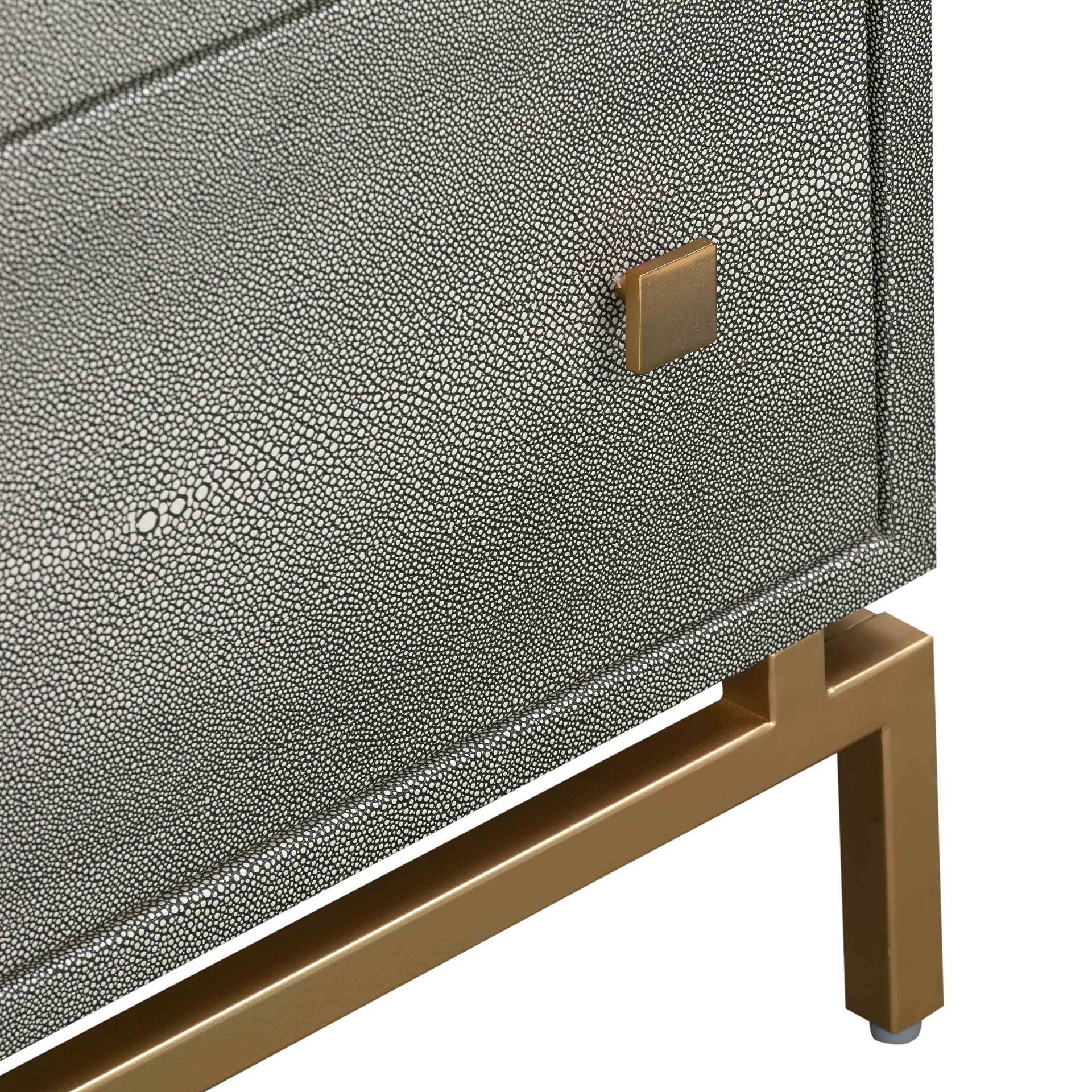 Pedro Shagreen 6 Drawer Dresser Gray - Image 7