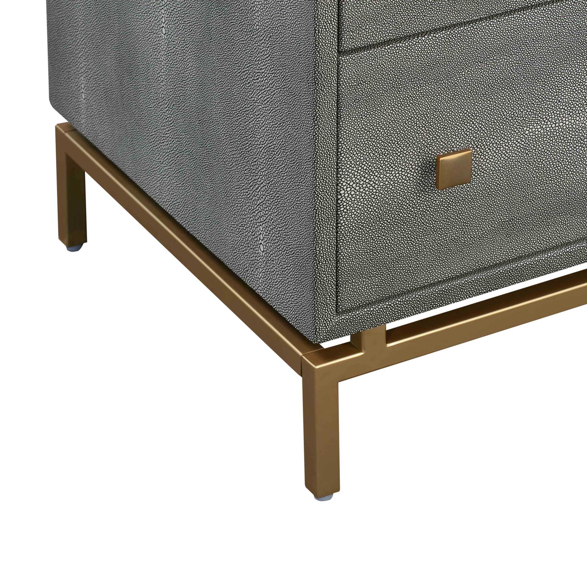 Pedro Shagreen 6 Drawer Dresser Gray - Image 8