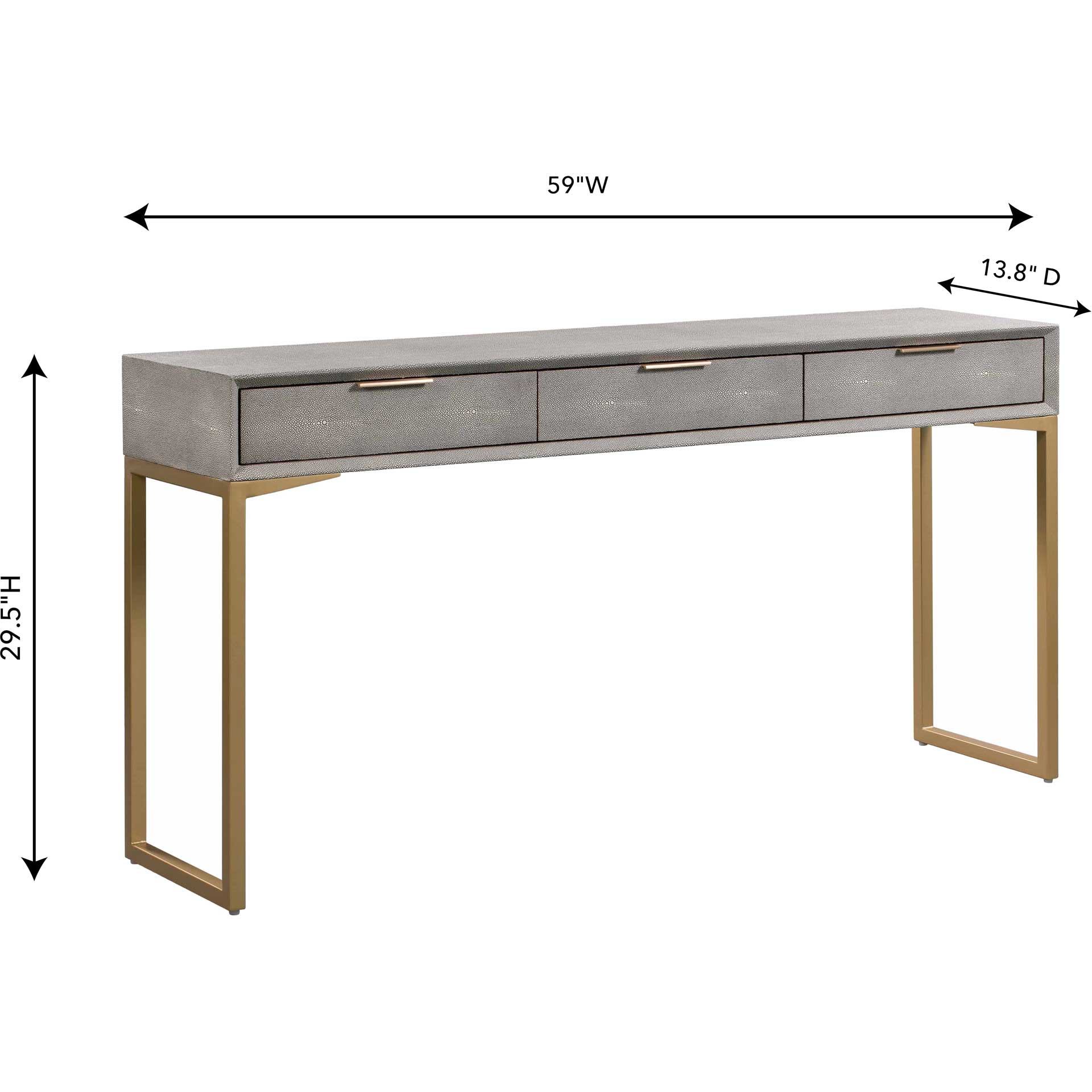 Pedro Shagreen Console Table Gray - Image 6