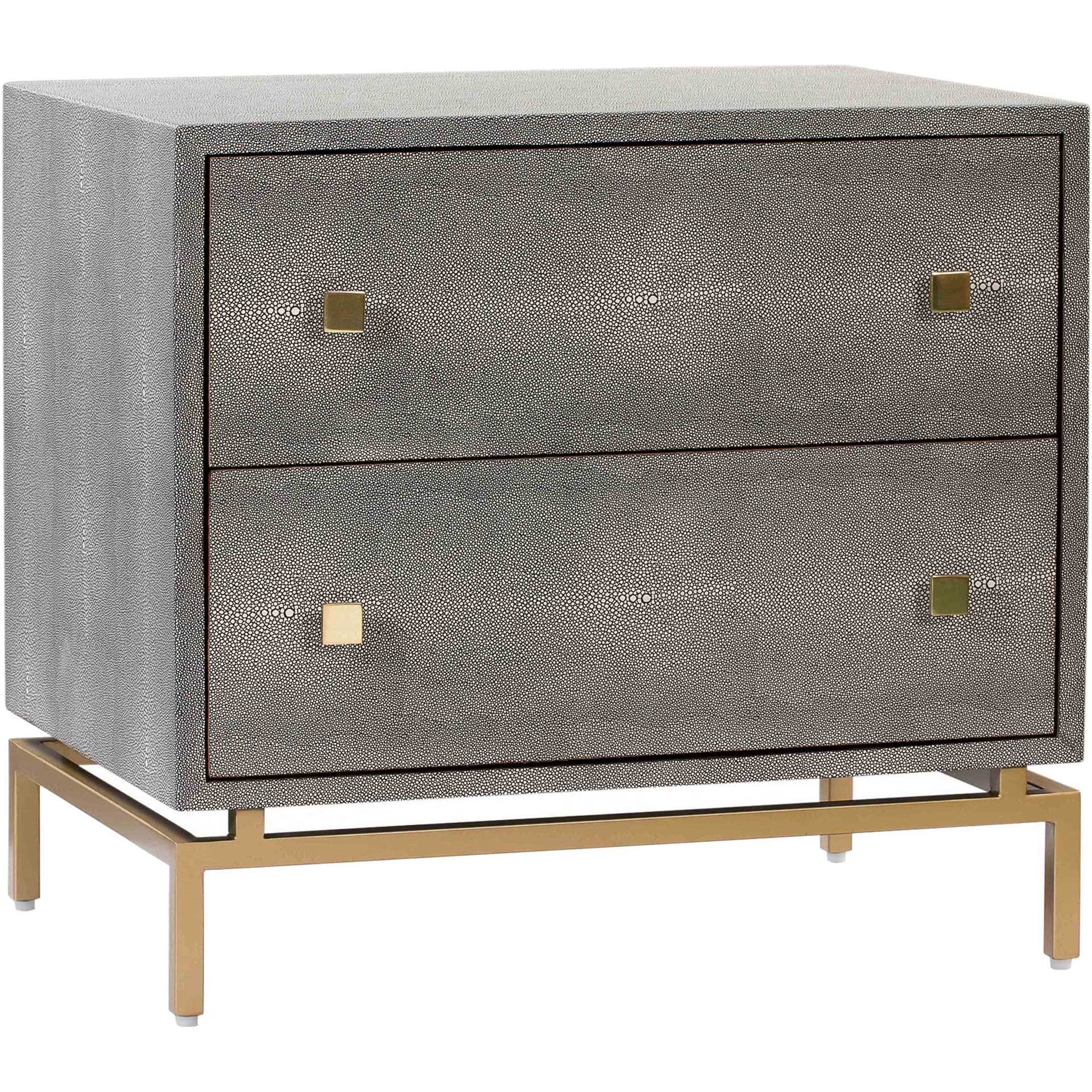 Pedro Shagreen Nightstand Gray