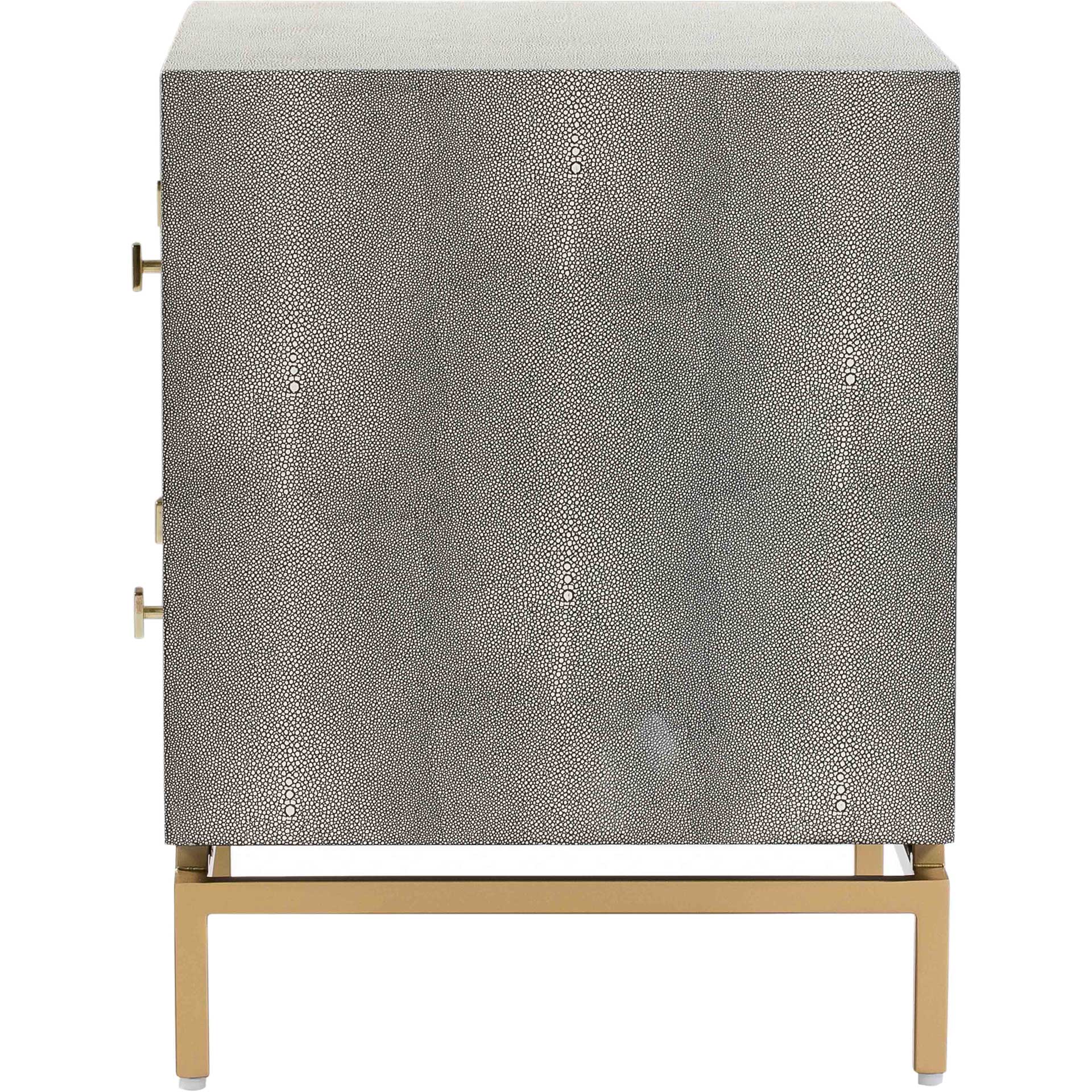 Pedro Shagreen Nightstand Gray - Image 3