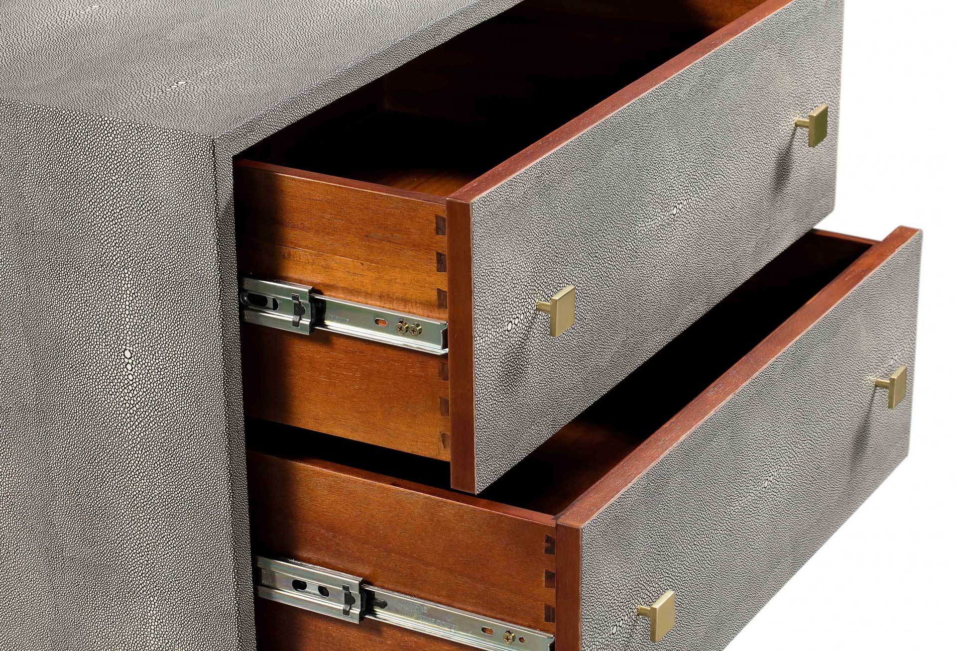 Pedro Shagreen Nightstand Gray - Image 4