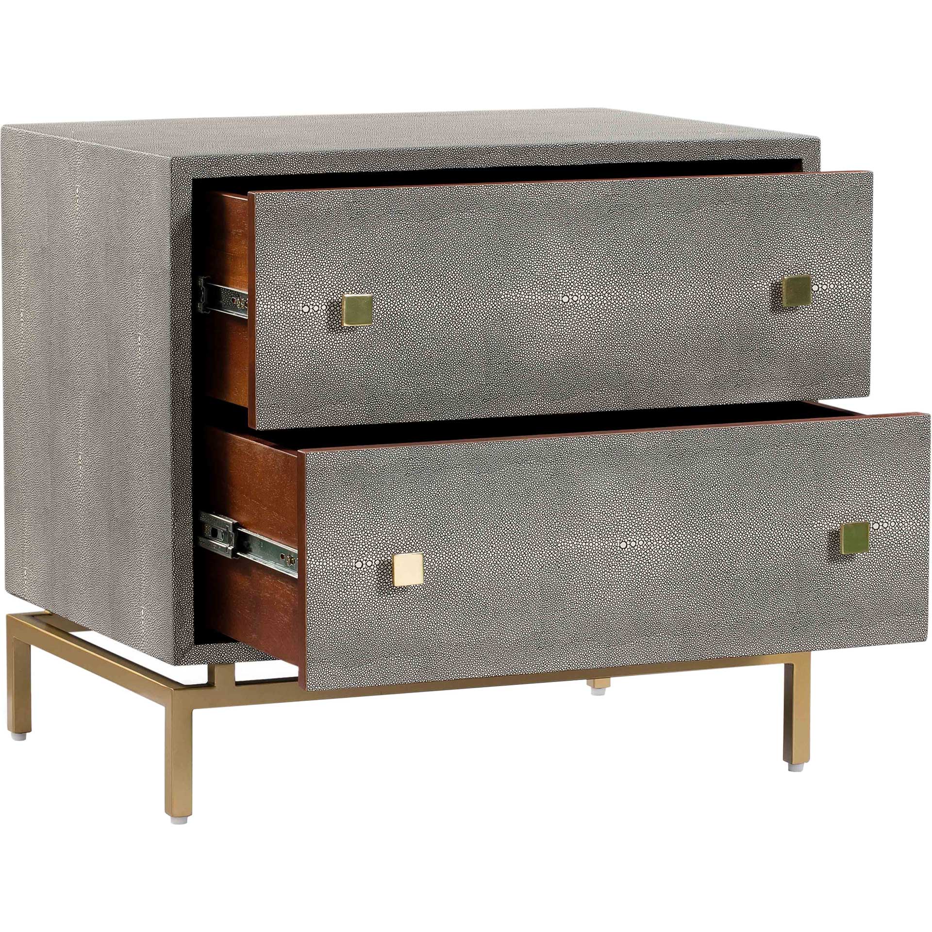 Pedro Shagreen Nightstand Gray - Image 5