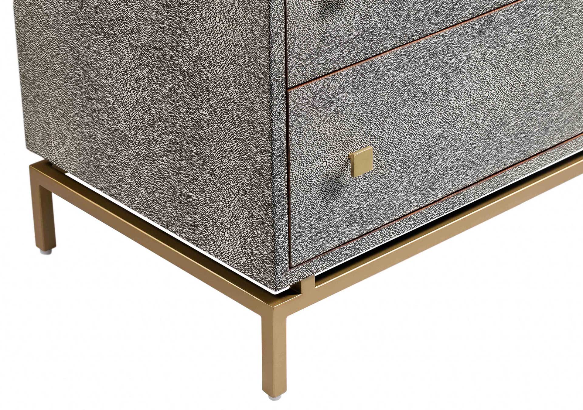 Pedro Shagreen Nightstand Gray - Image 6