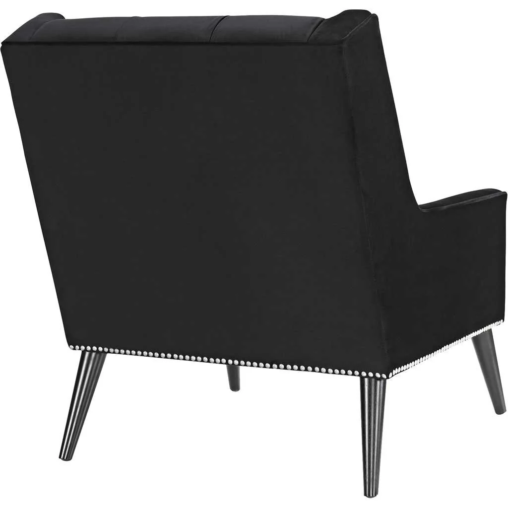 Pericles Velvet Armchair Black - Image 4