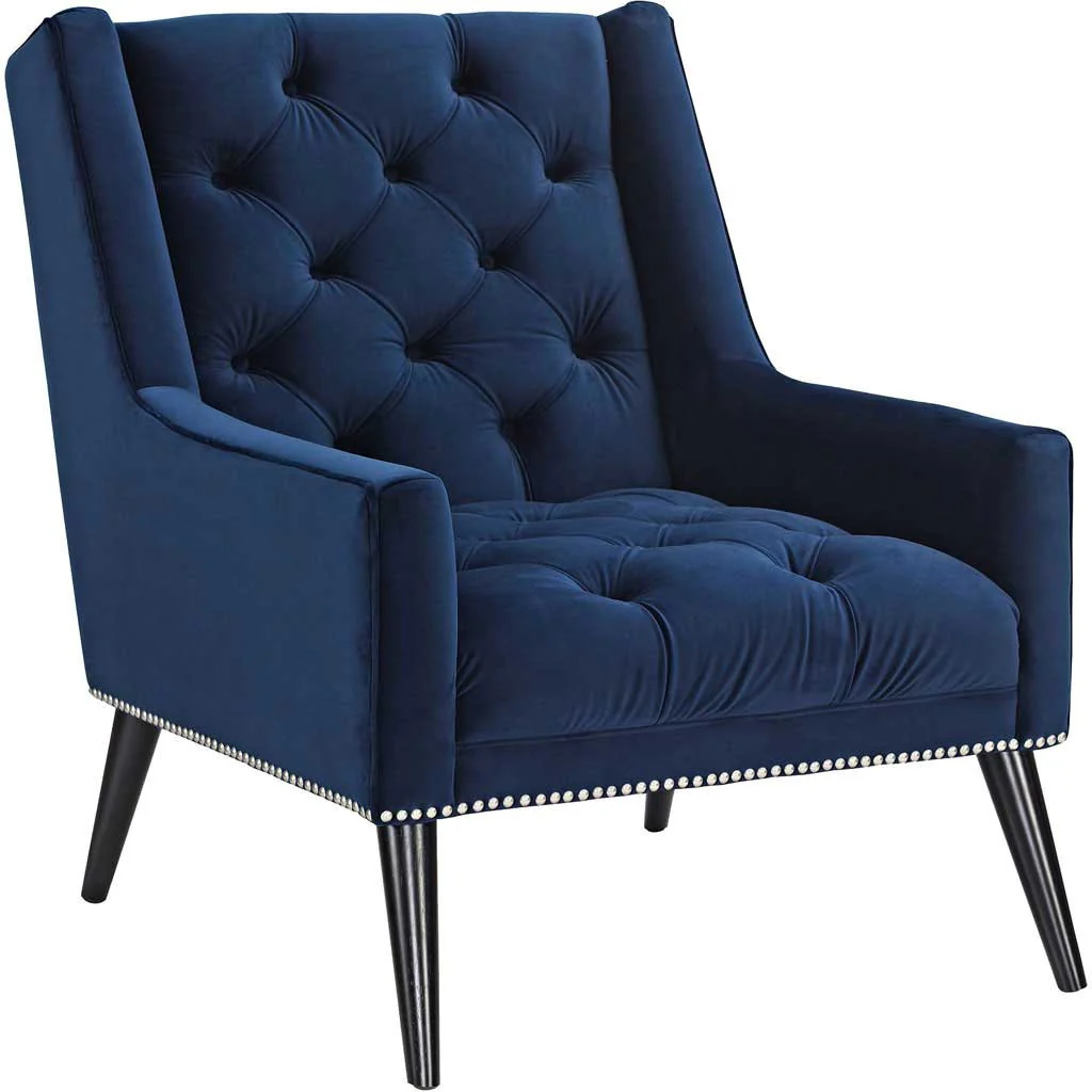 Pericles Velvet Armchair Navy - Image 2