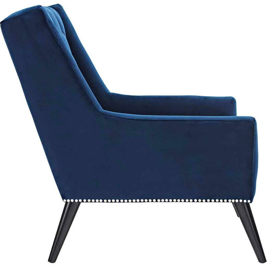 Pericles Velvet Armchair Navy - Image 3