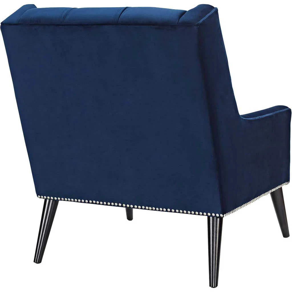 Pericles Velvet Armchair Navy - Image 4