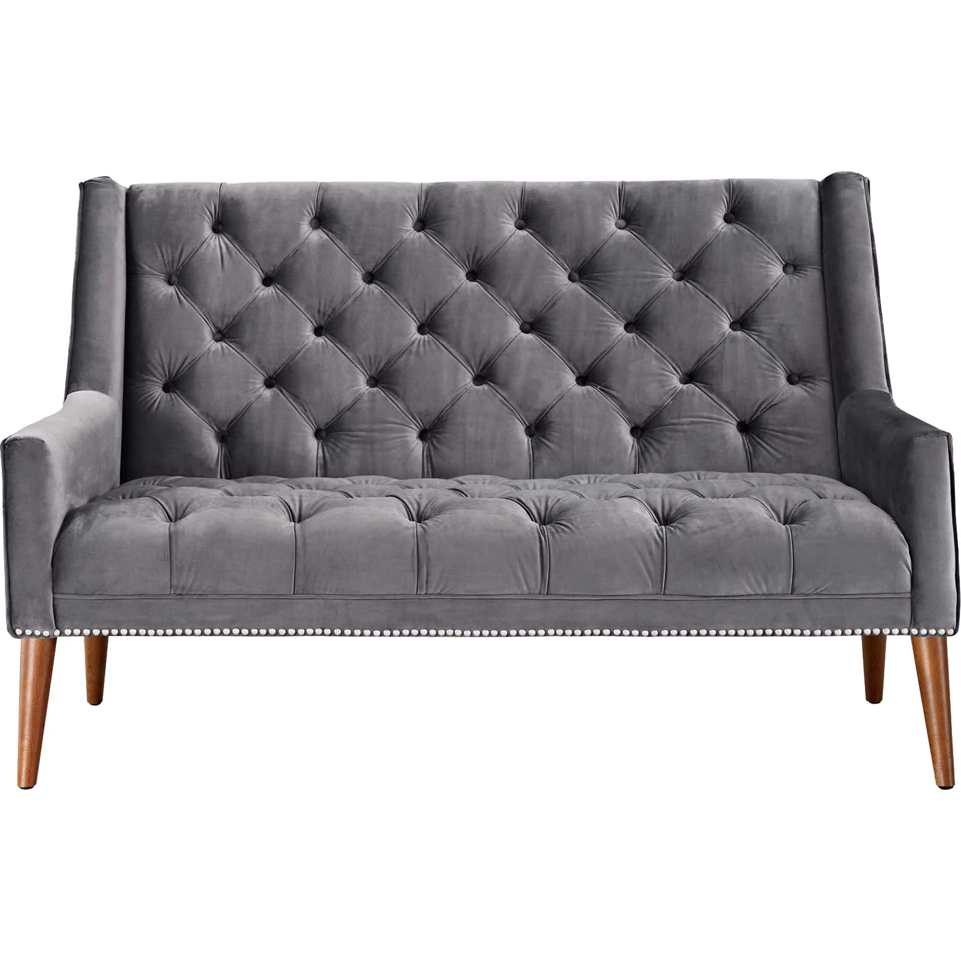 Pericles Velvet Sofa Gray - Image 2