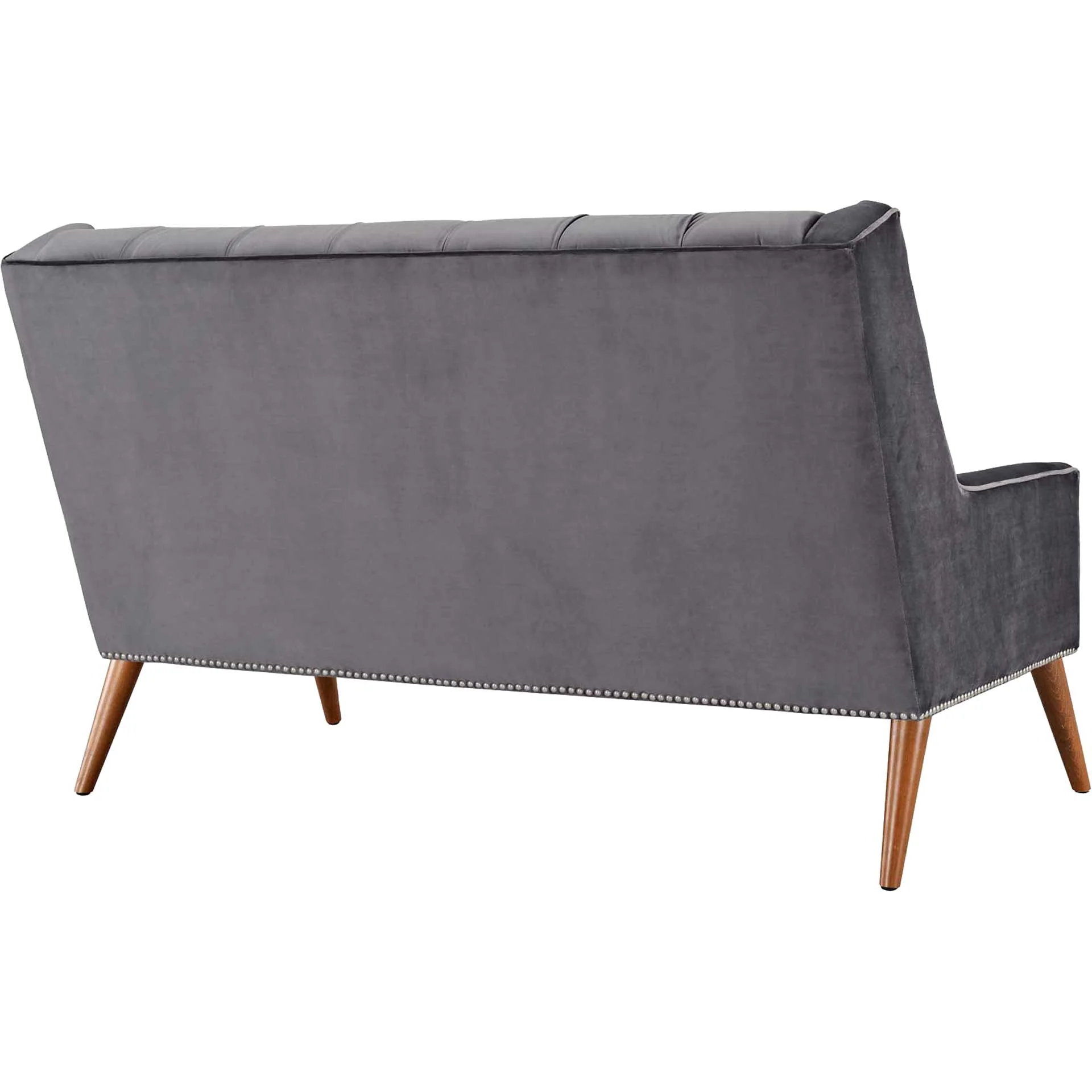 Pericles Velvet Sofa Gray - Image 3