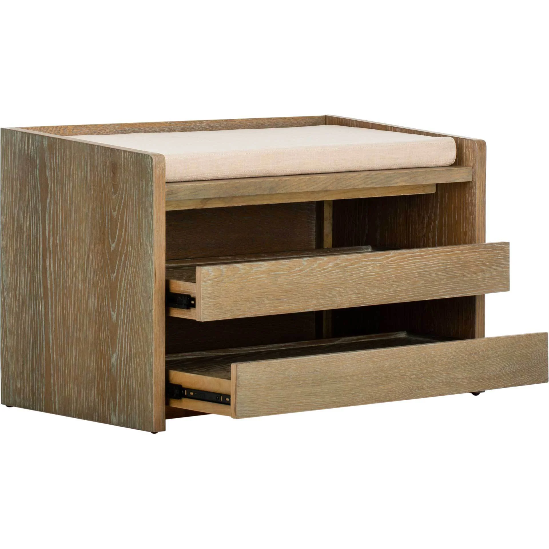 Perla Storage Bench Rustic Oak/Beige - Image 2