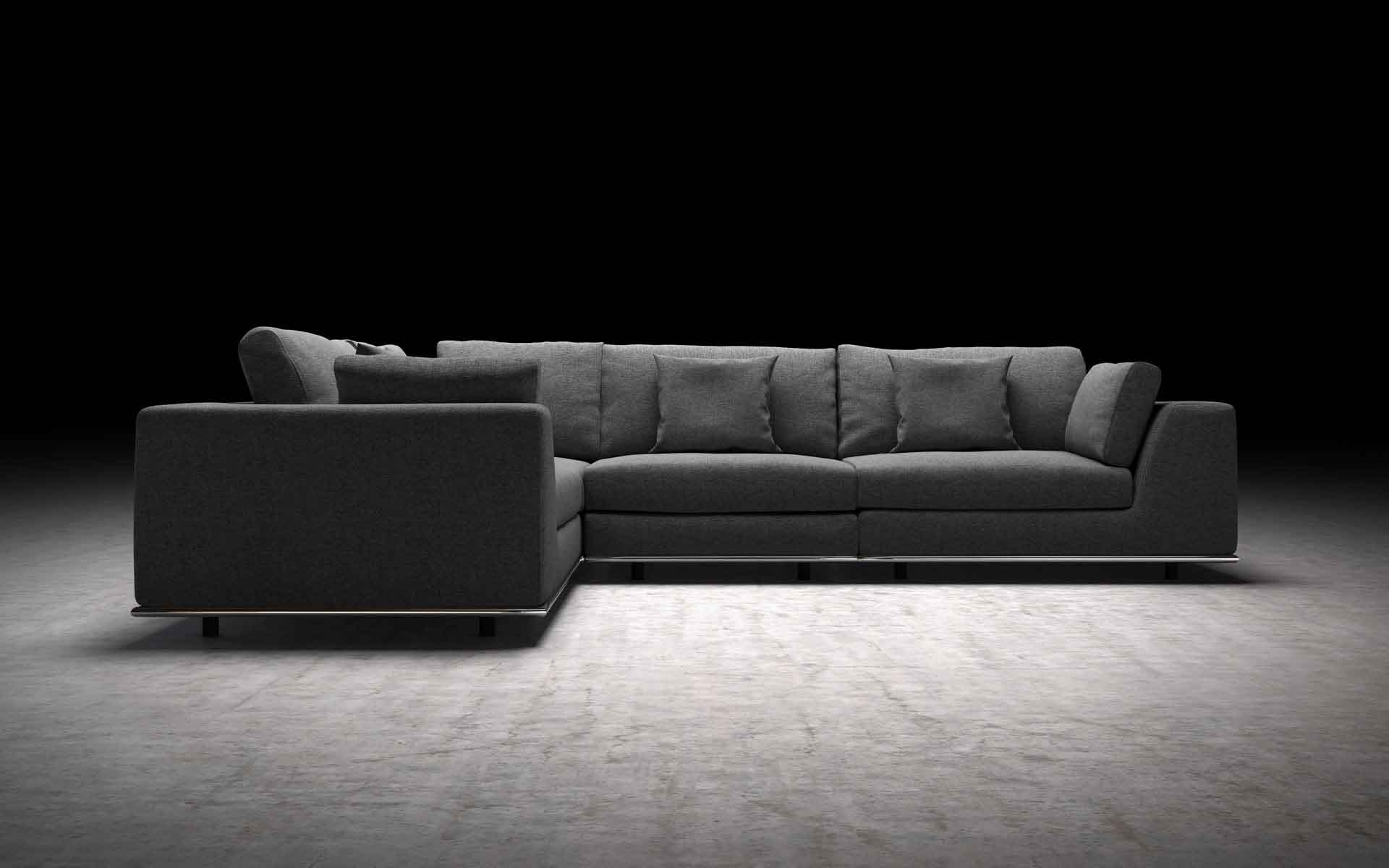 Perry Compact L-Corner Sofa Sofa Shadow Gray - Image 4
