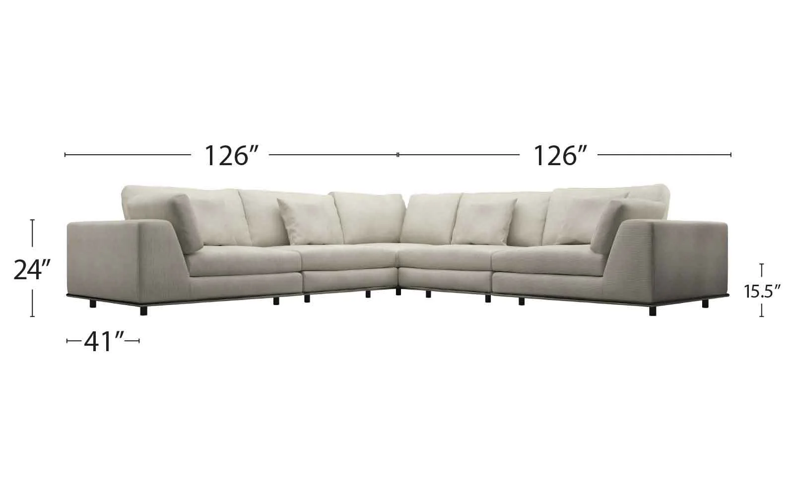Perry Corner Sofa Moonbeam - Image 3