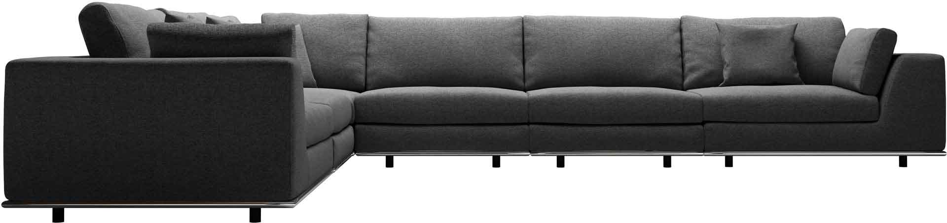 Perry Extended L-Corner Sofa Shadow Gray - Image 2