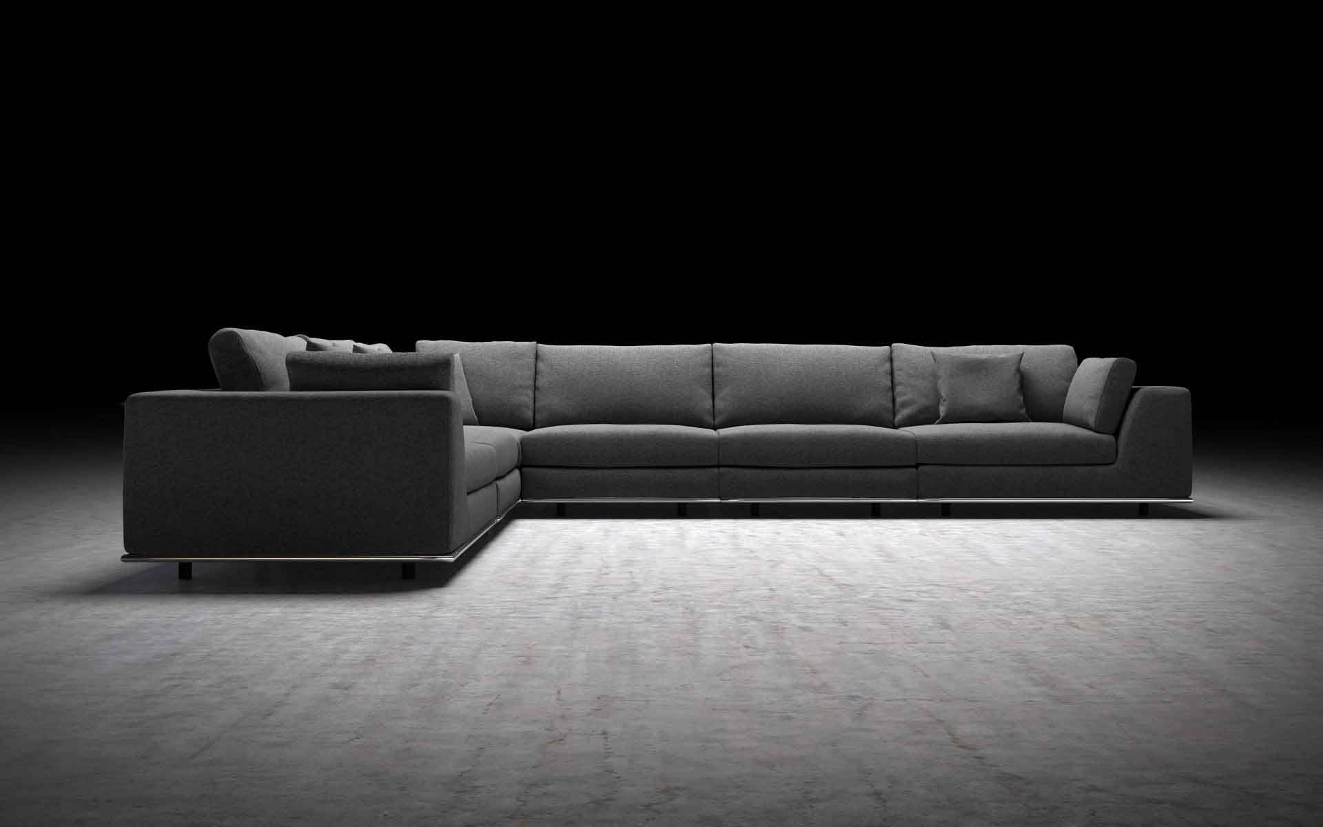 Perry Extended L-Corner Sofa Shadow Gray - Image 4