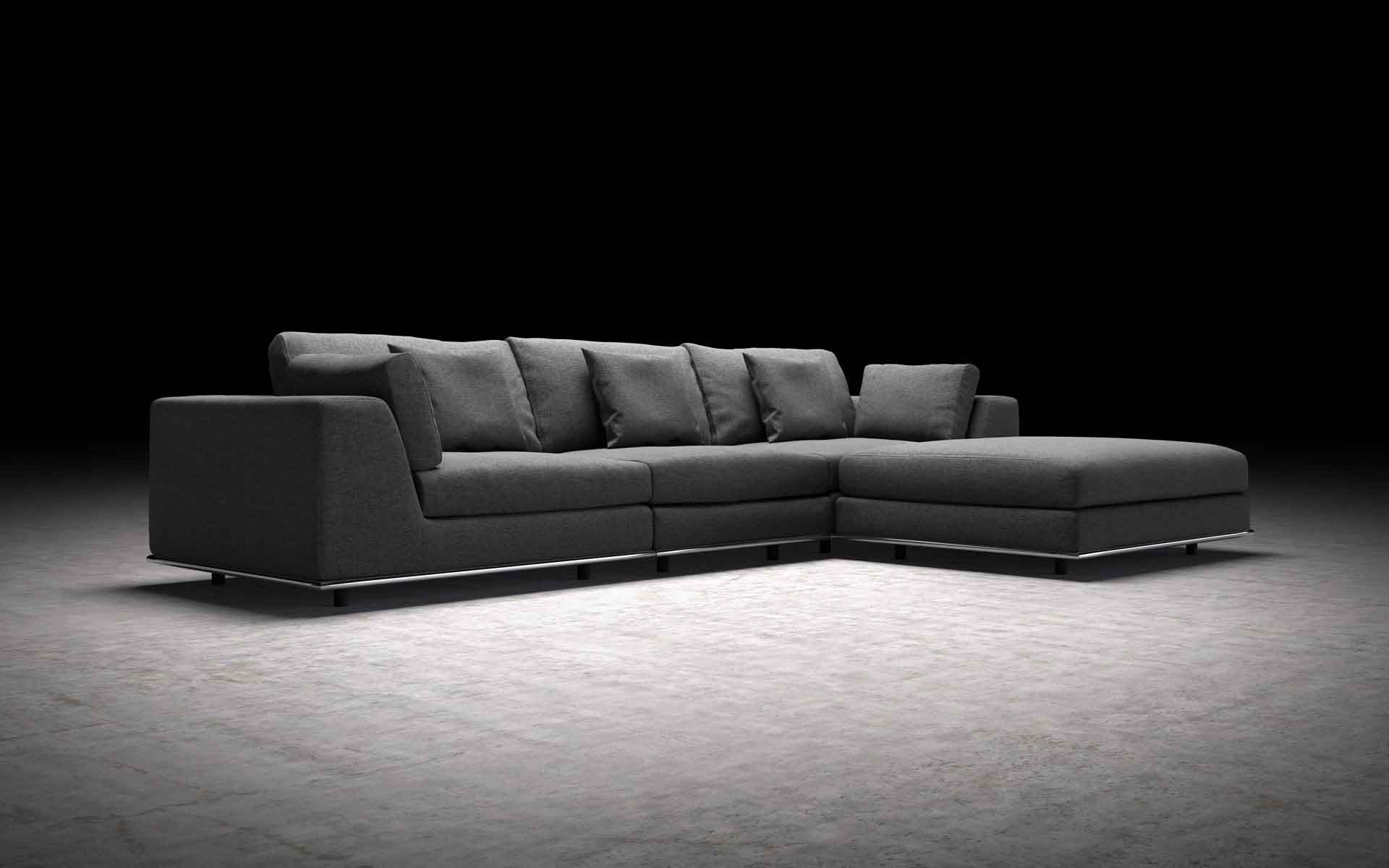 Perry Sectional Sofa Shadow Gray - Image 3