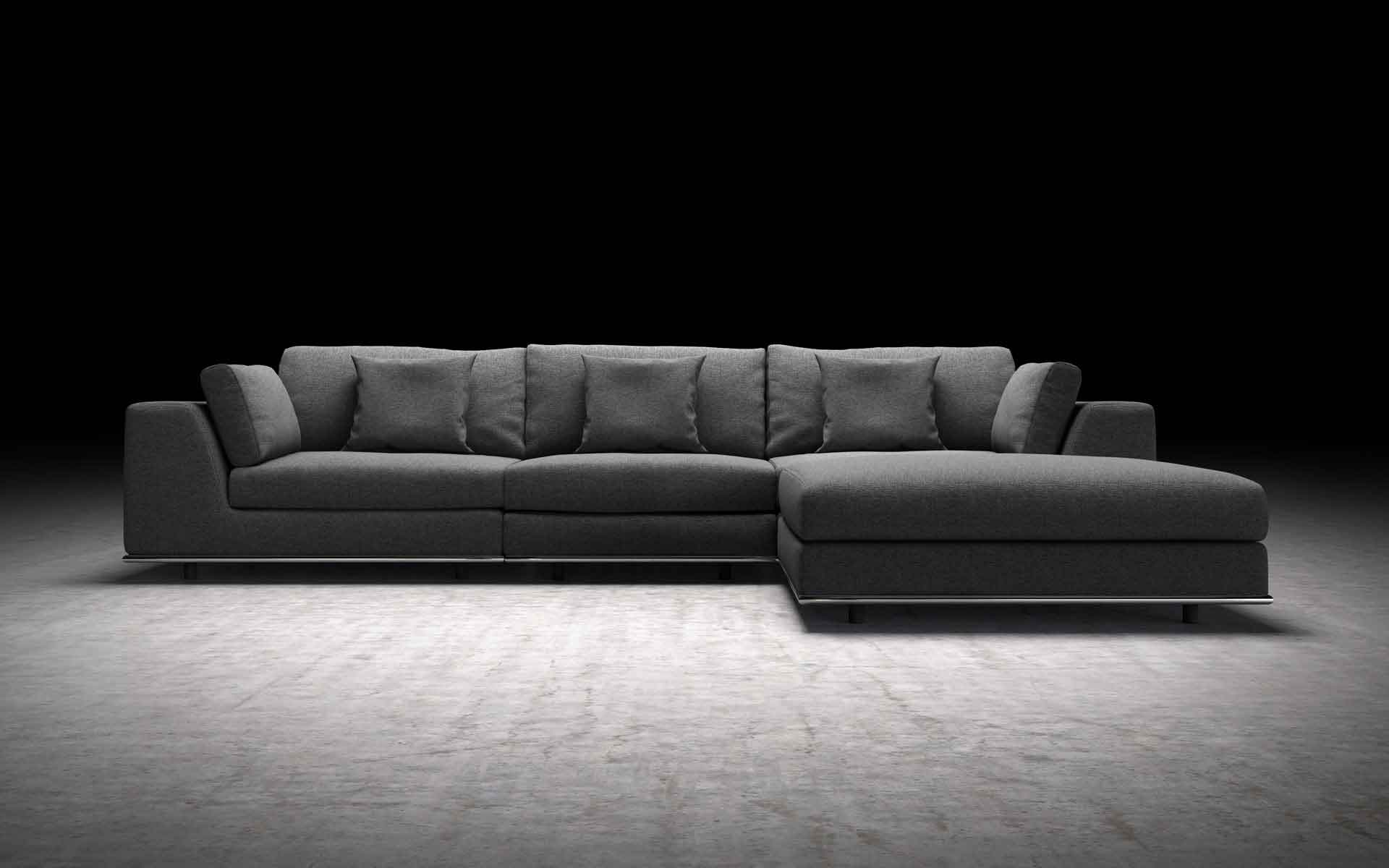 Perry Sectional Sofa Shadow Gray - Image 4