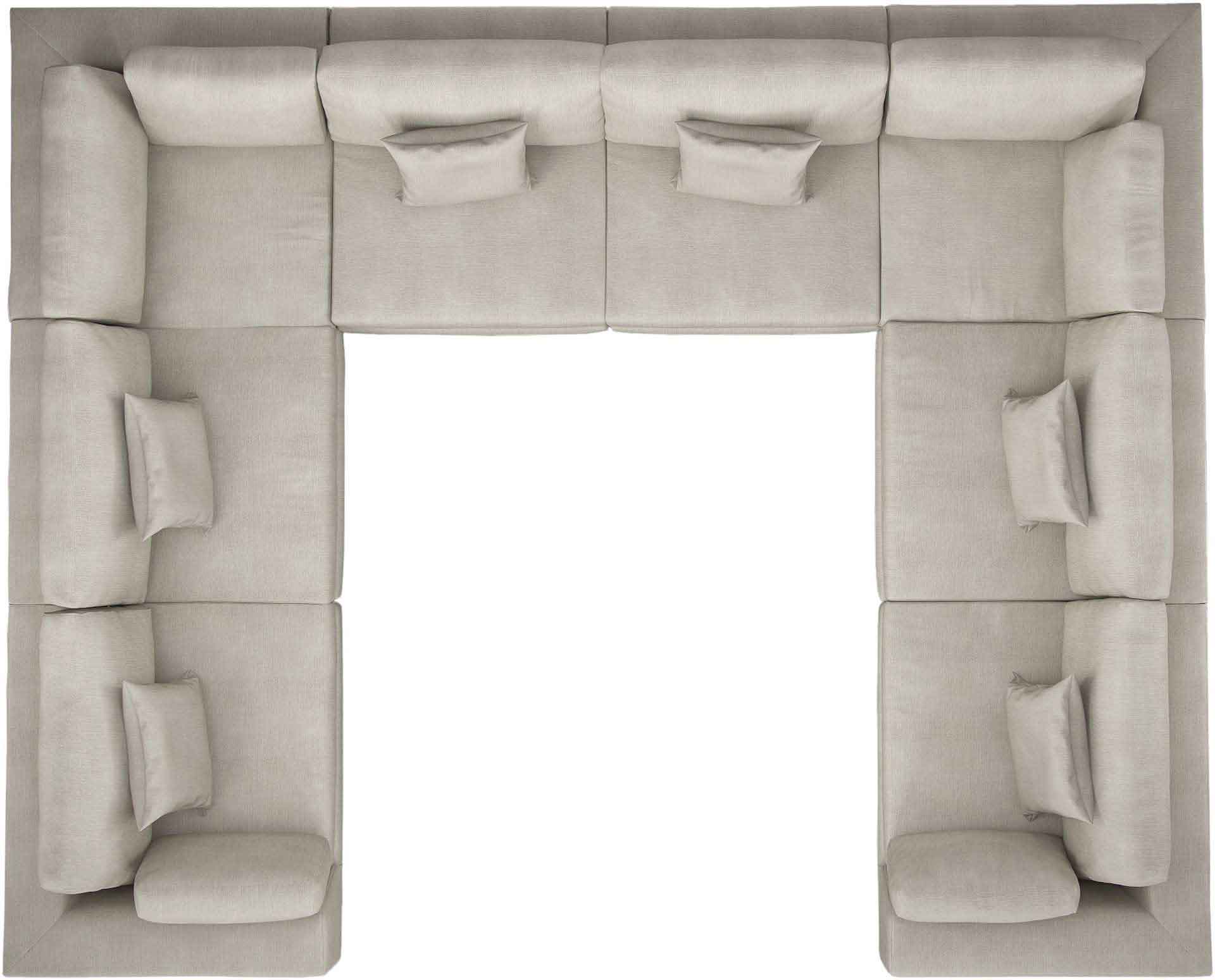 Perry U-Sectional Sofa Moonbeam - Image 2