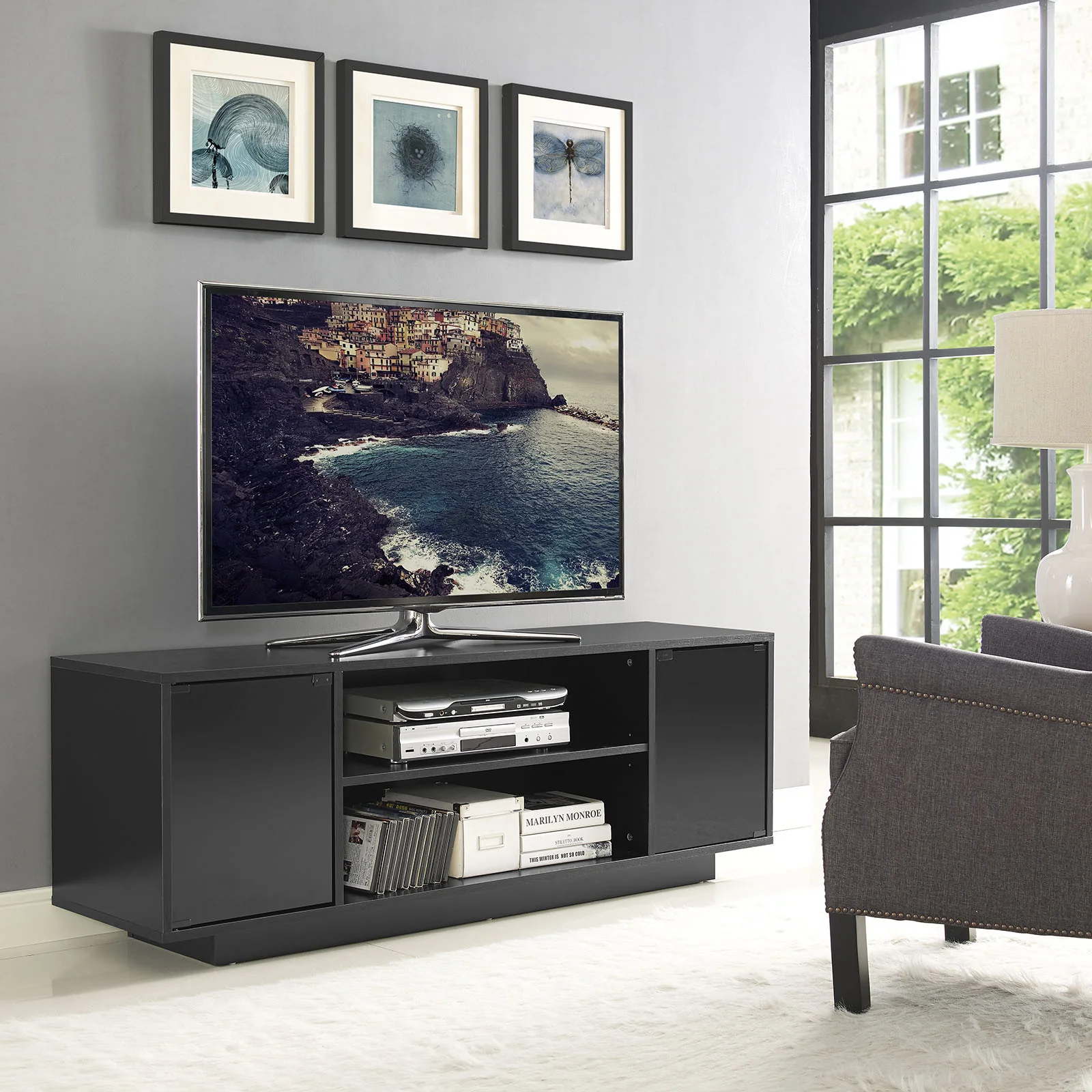 Perth TV Stand Black - Image 5