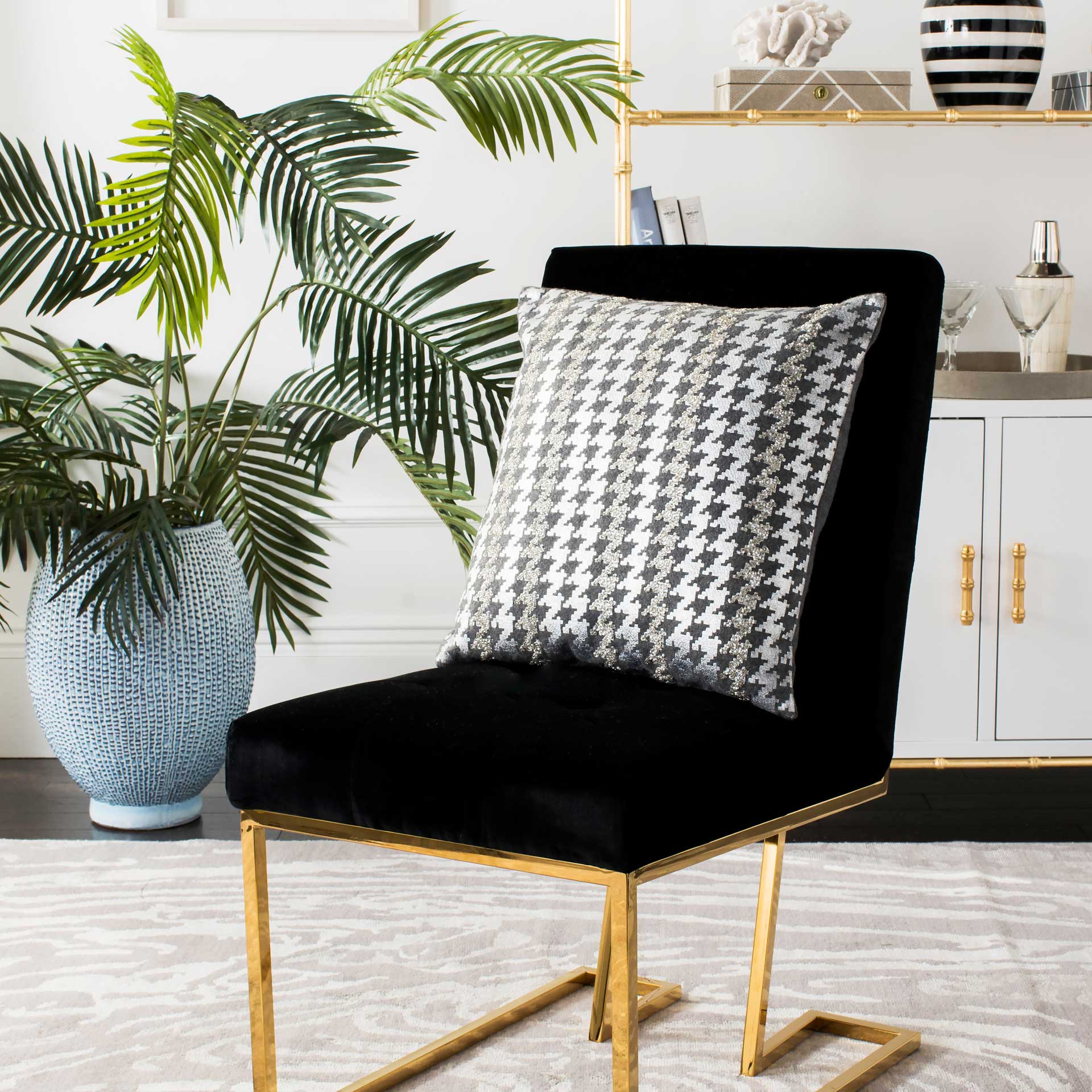 Pervade Hounds Tooth Pillow Gray - Image 3