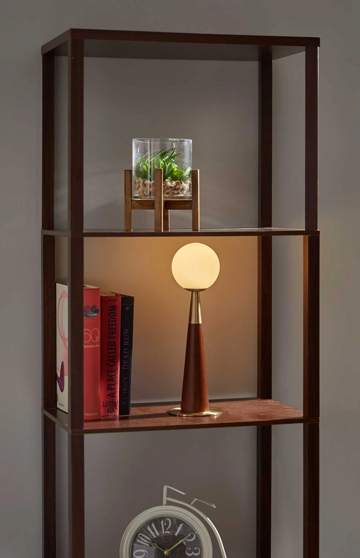 Pessac LED Accent Lamp Black/Walnut - Image 4