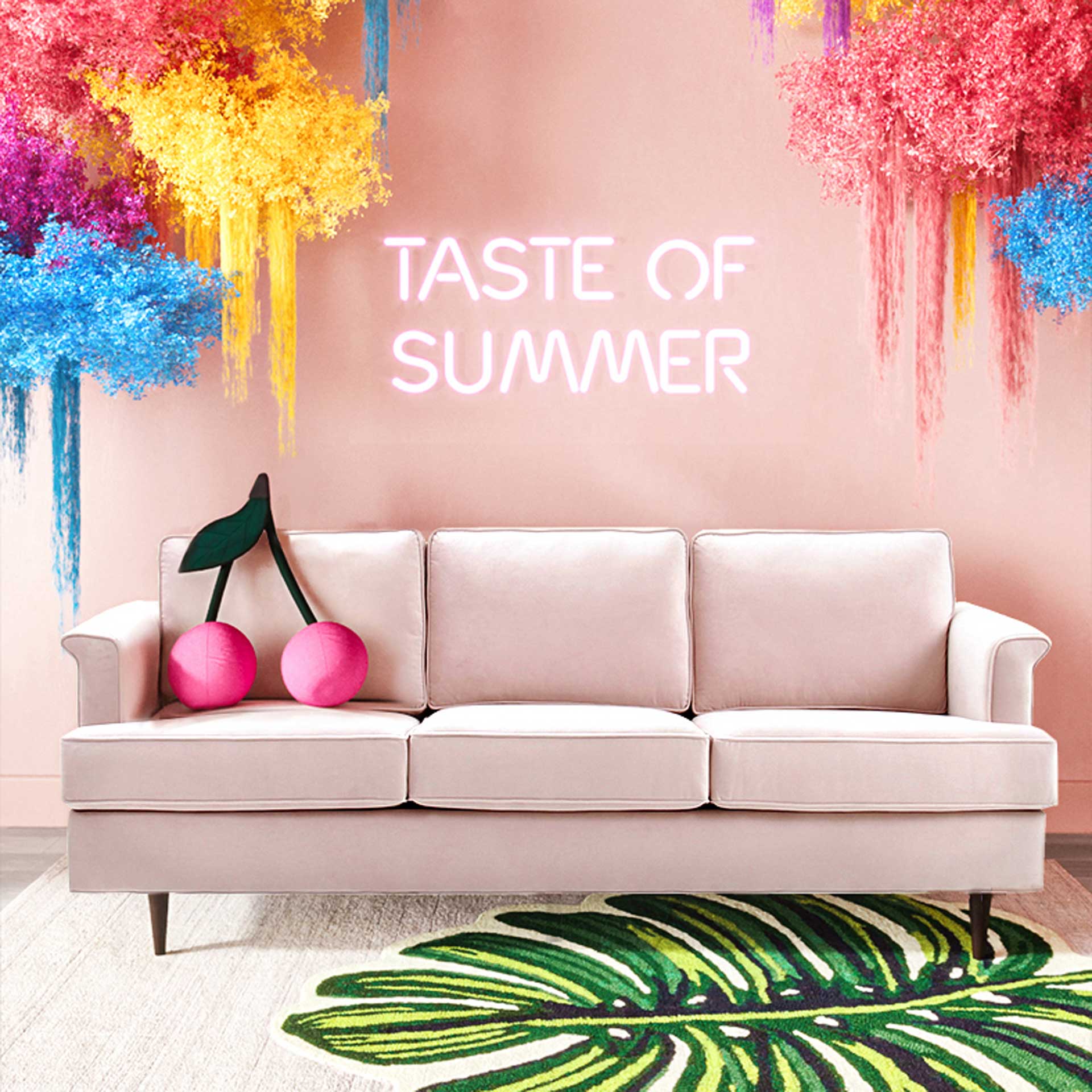 Pessac Velvet Sofa Blush - Image 6