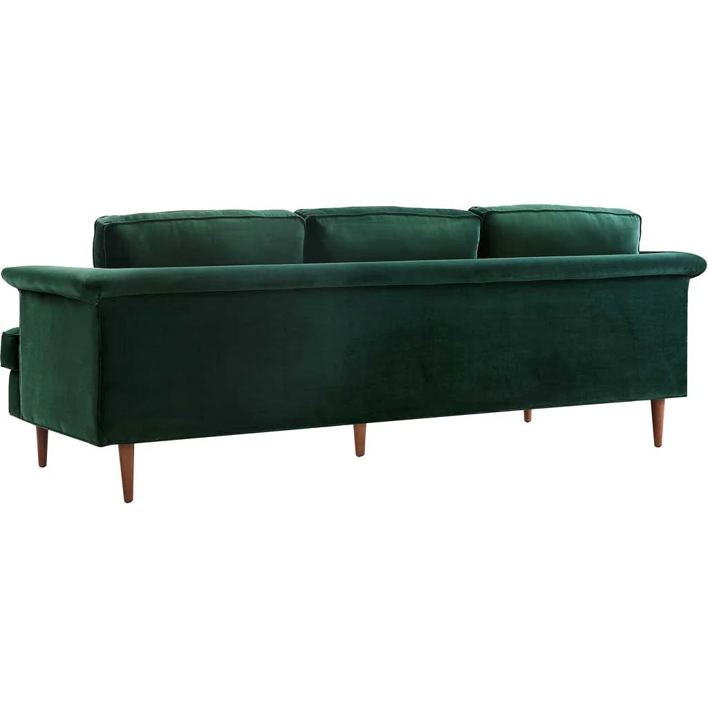 Pessac Velvet Sofa Forest Green - Image 2