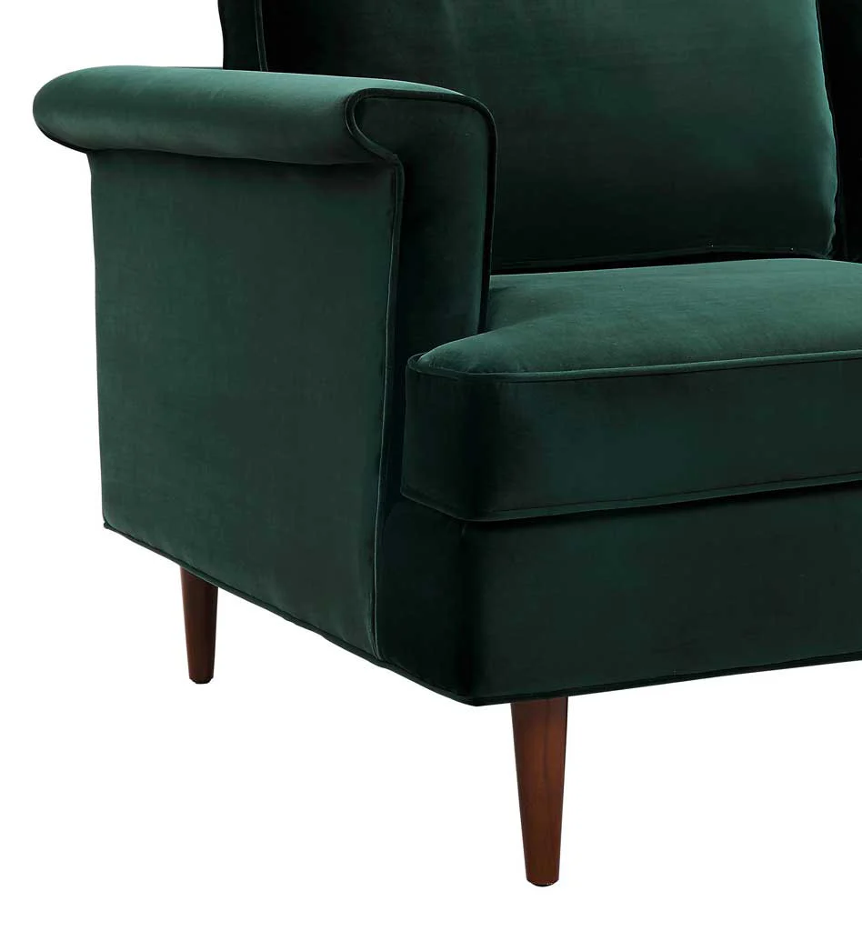 Pessac Velvet Sofa Forest Green - Image 3