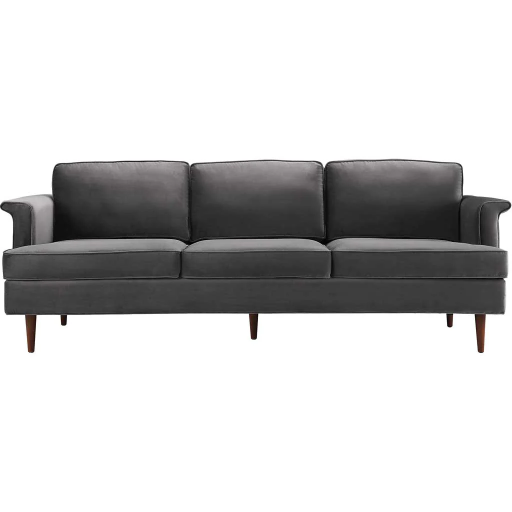 Pessac Velvet Sofa Gray - Image 2