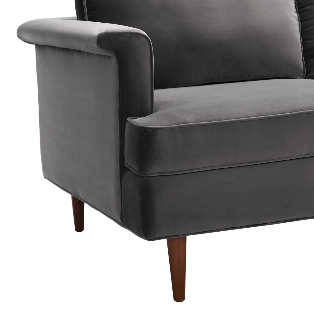 Pessac Velvet Sofa Gray - Image 4