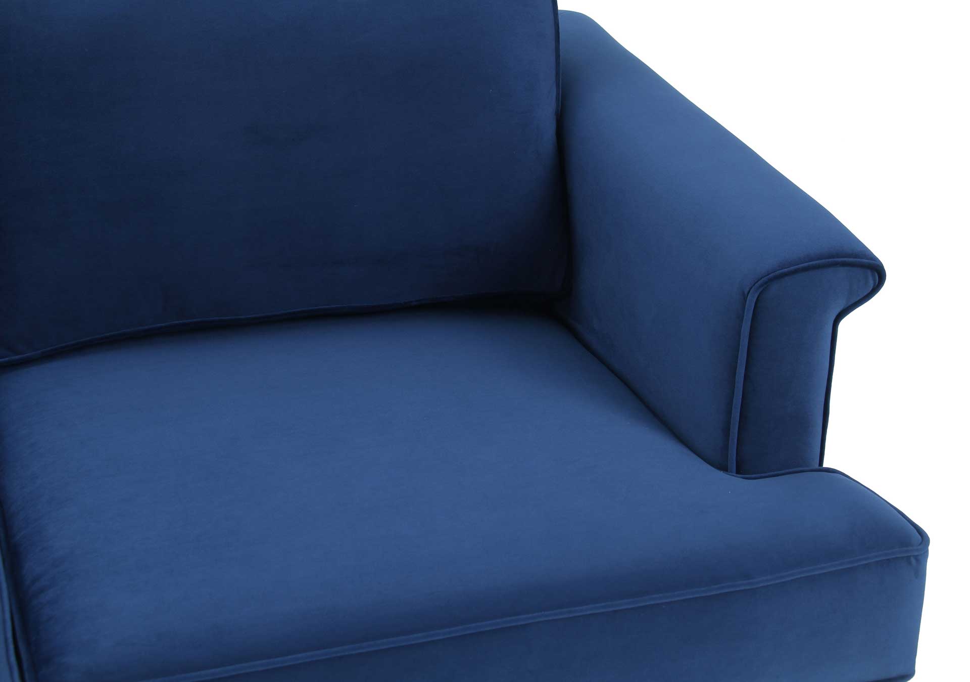 Pessac Velvet Sofa Navy - Image 4