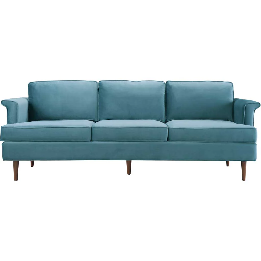 Pessac Velvet Sofa Sea Blue - Image 2