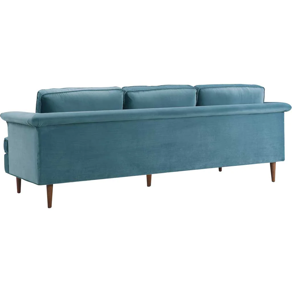 Pessac Velvet Sofa Sea Blue - Image 3