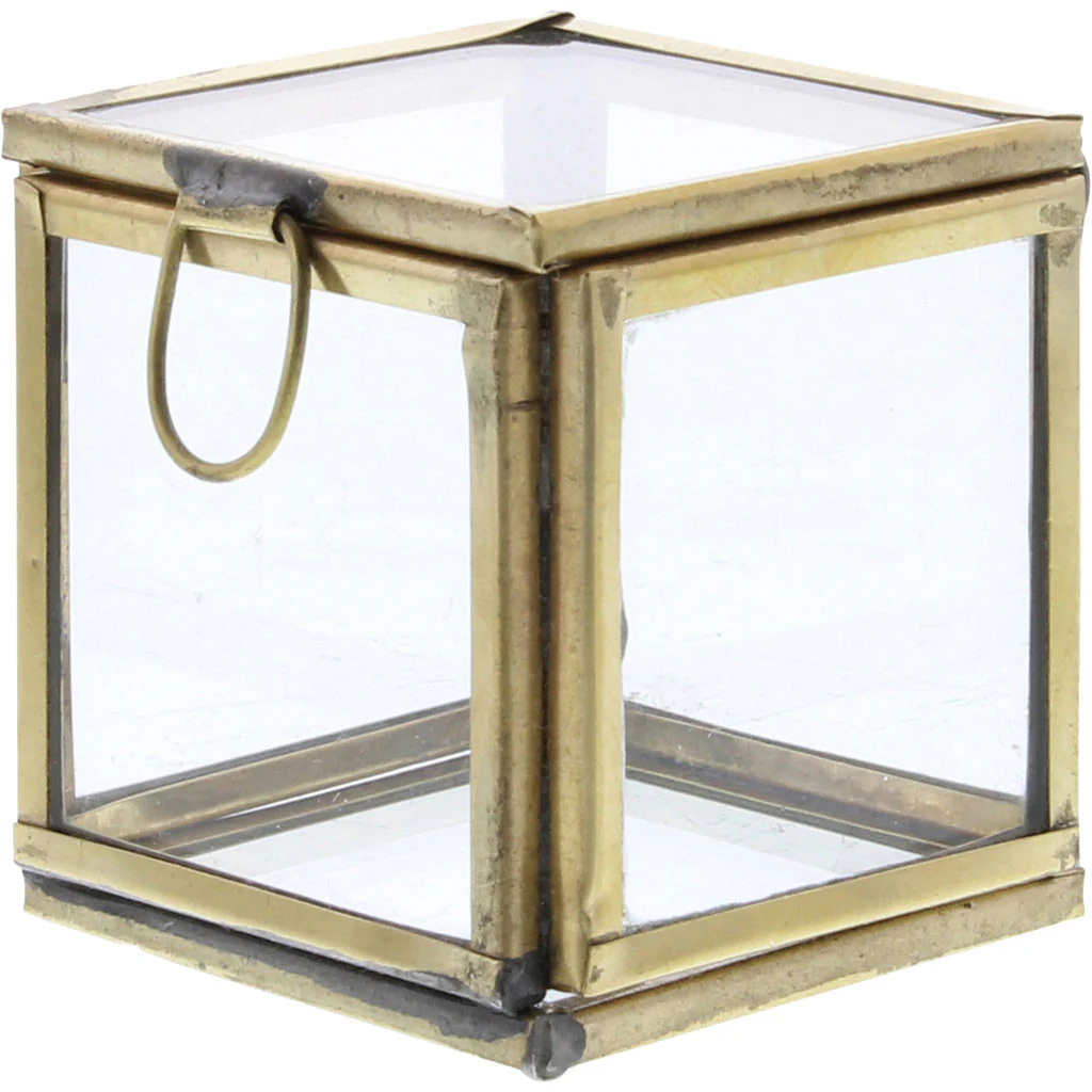 Peter Demi Leaded Glass Box Brass - Image 3