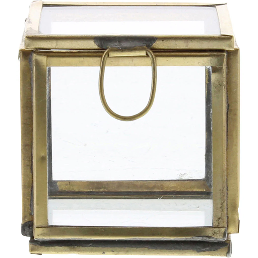 Peter Demi Leaded Glass Box Brass - Image 4