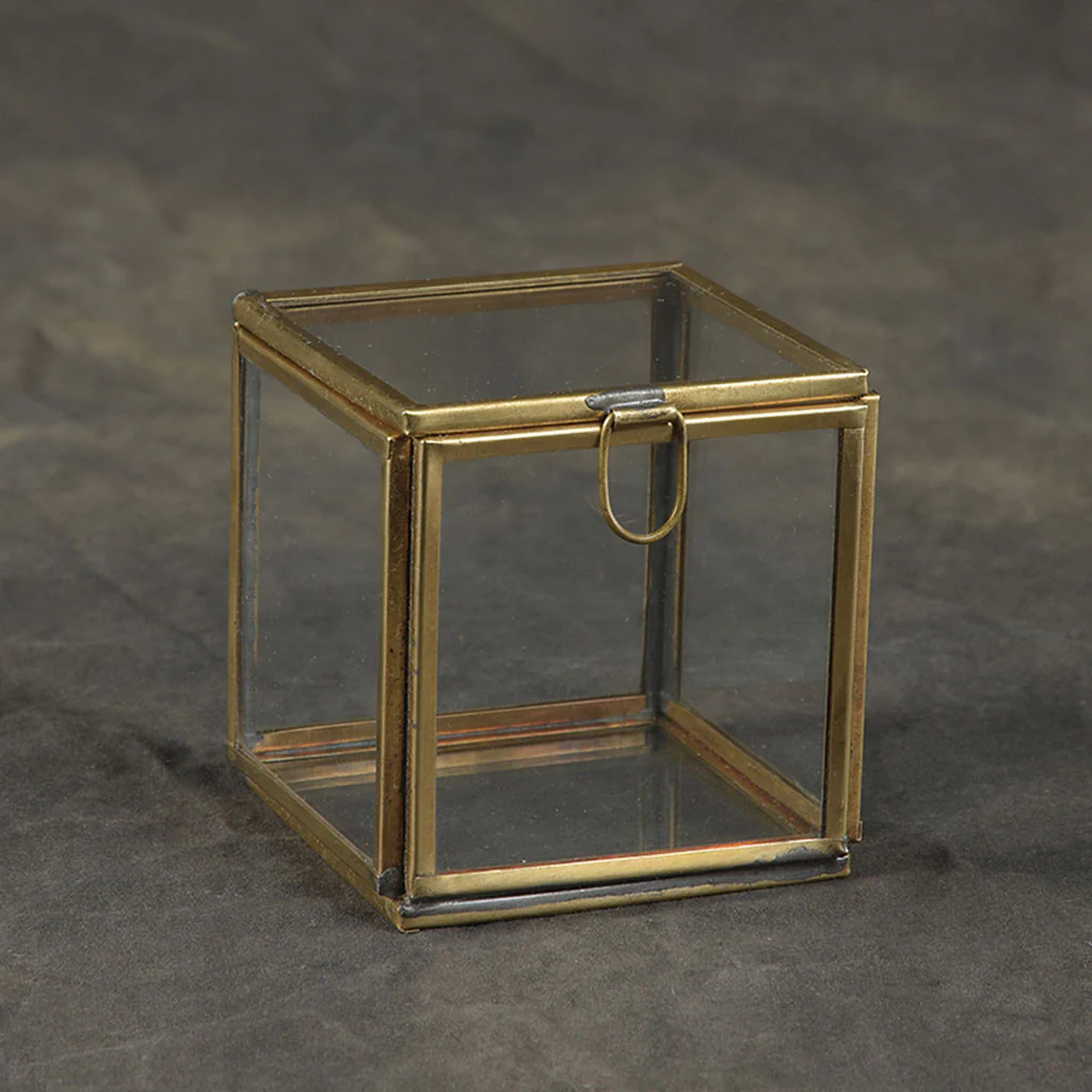 Peter Demi Leaded Glass Box Brass - Image 6