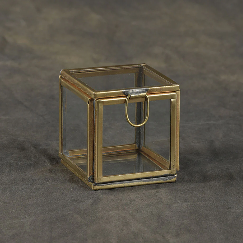 Peter Demi Leaded Glass Box Brass - Image 7