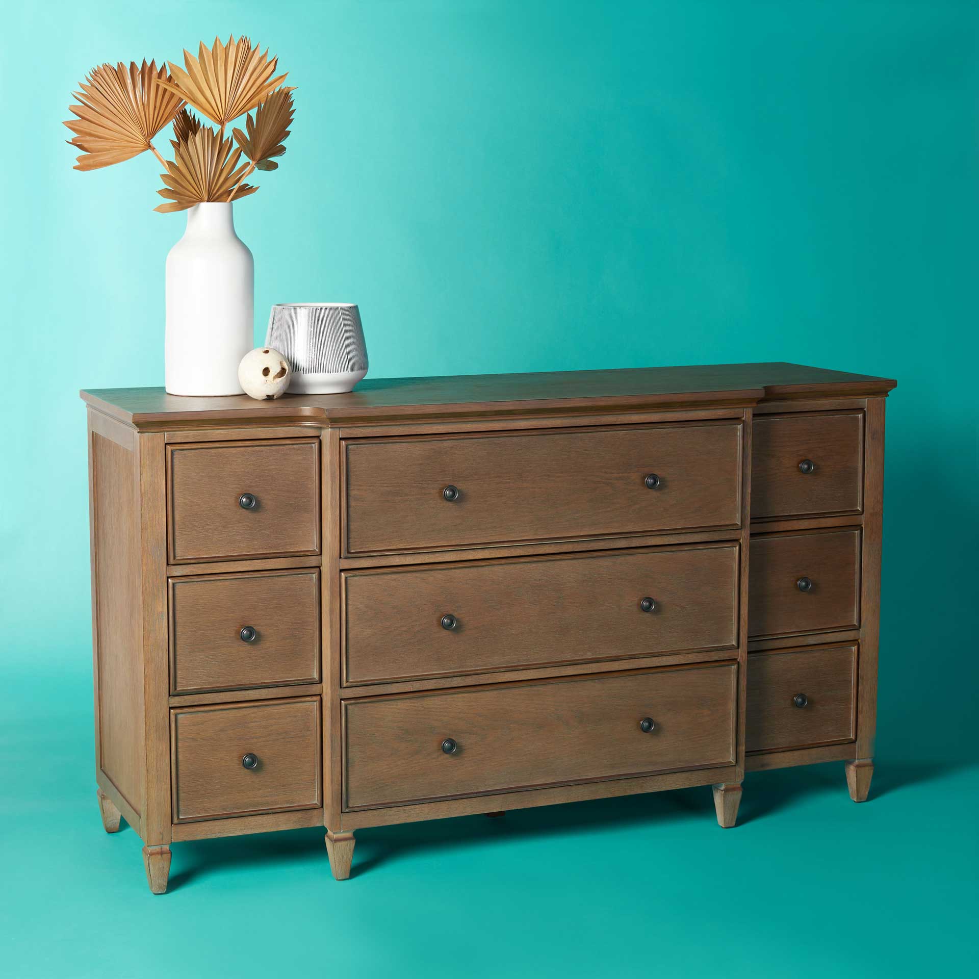 Phoenix 9 Drawer Sideboard Walnut - Image 4