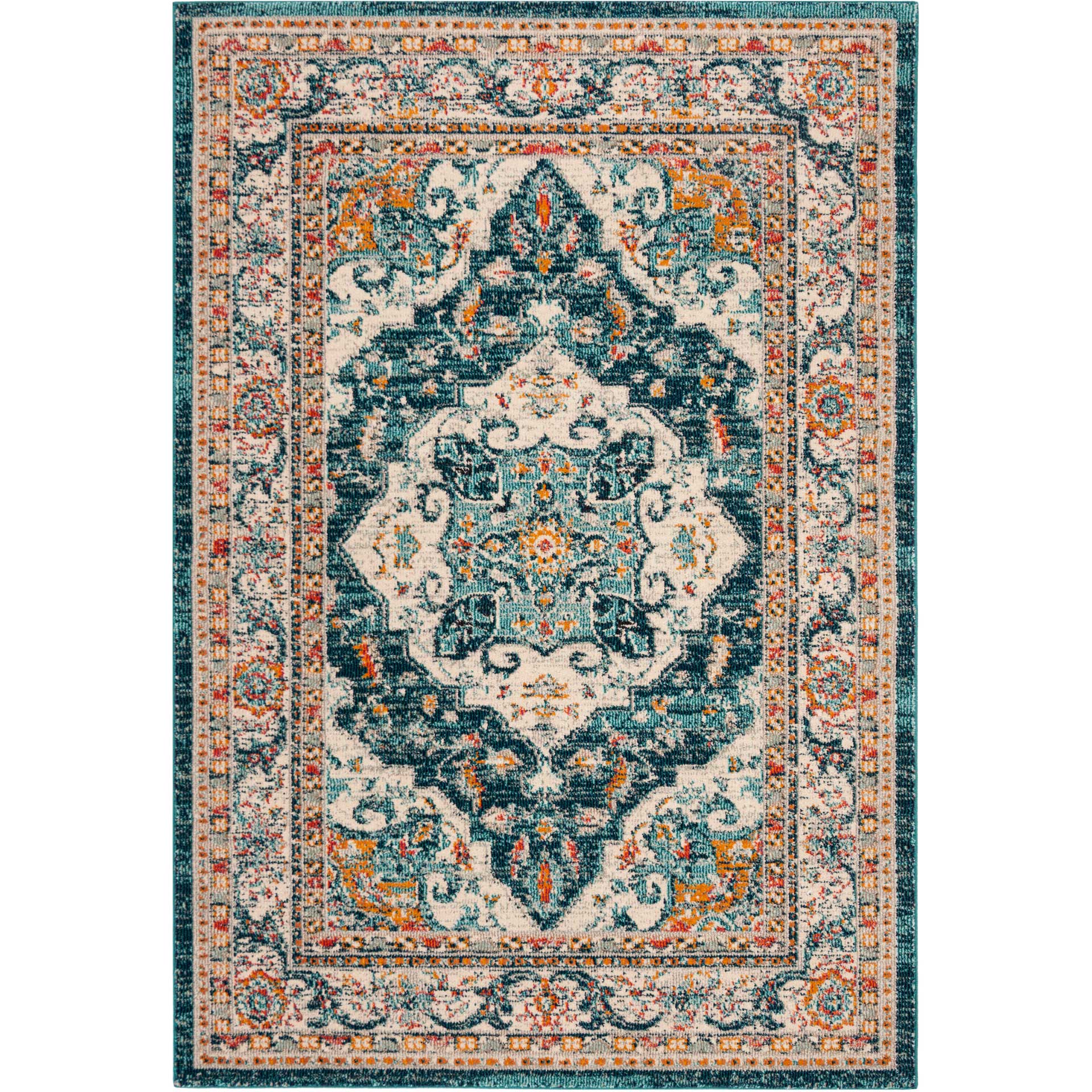 Phoenix Ivory/Blue Area Rug - Image 2
