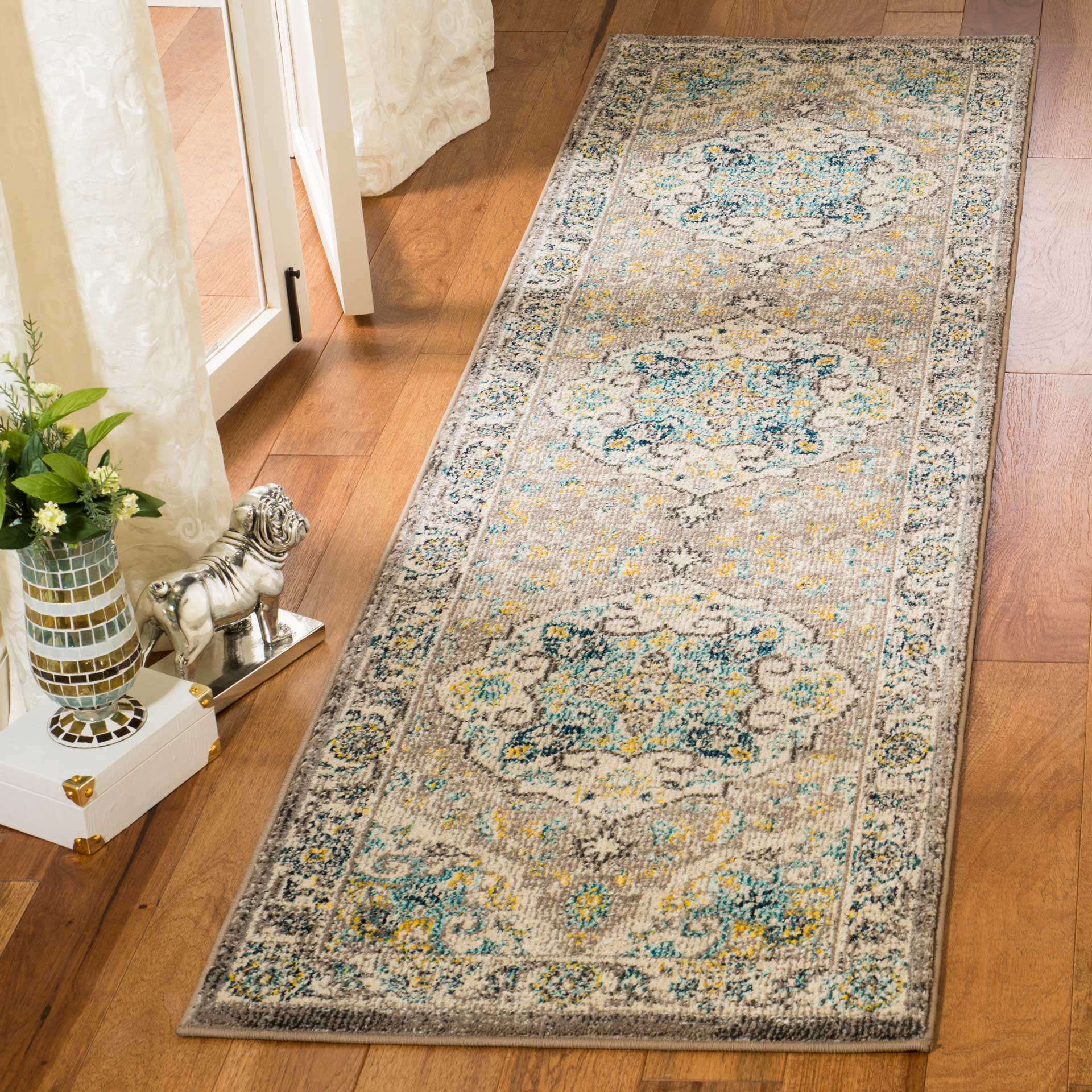 Phoenix Ivory/Gray Runner Rug - Image 2