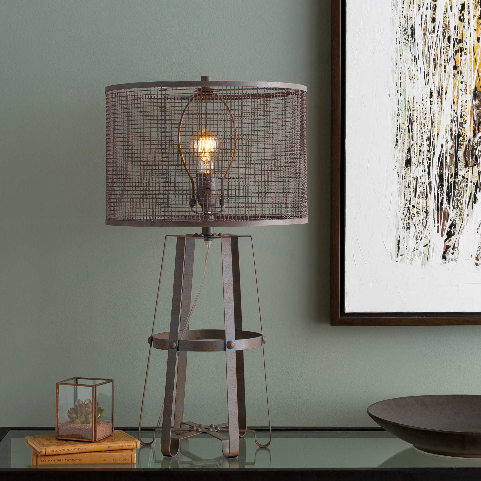 Phoenix Table Lamp Bronze/Rust - Image 7