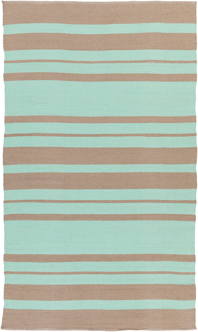 Picnic Striped Mint/Taupe Area Rug - Image 2