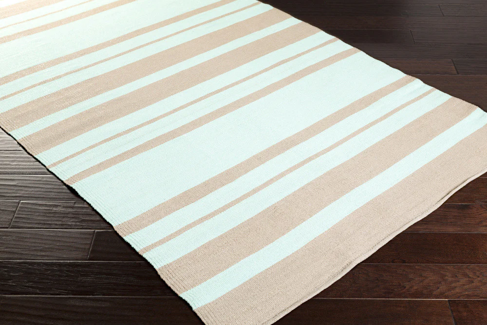 Picnic Striped Mint/Taupe Area Rug - Image 4