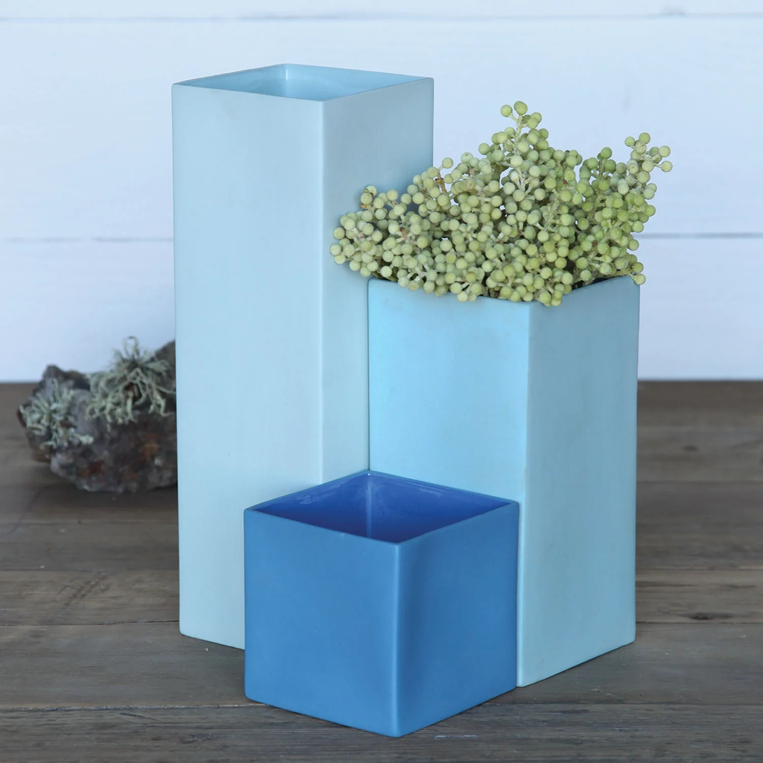 Pier Large Cube Vase Light Blue - Image 2